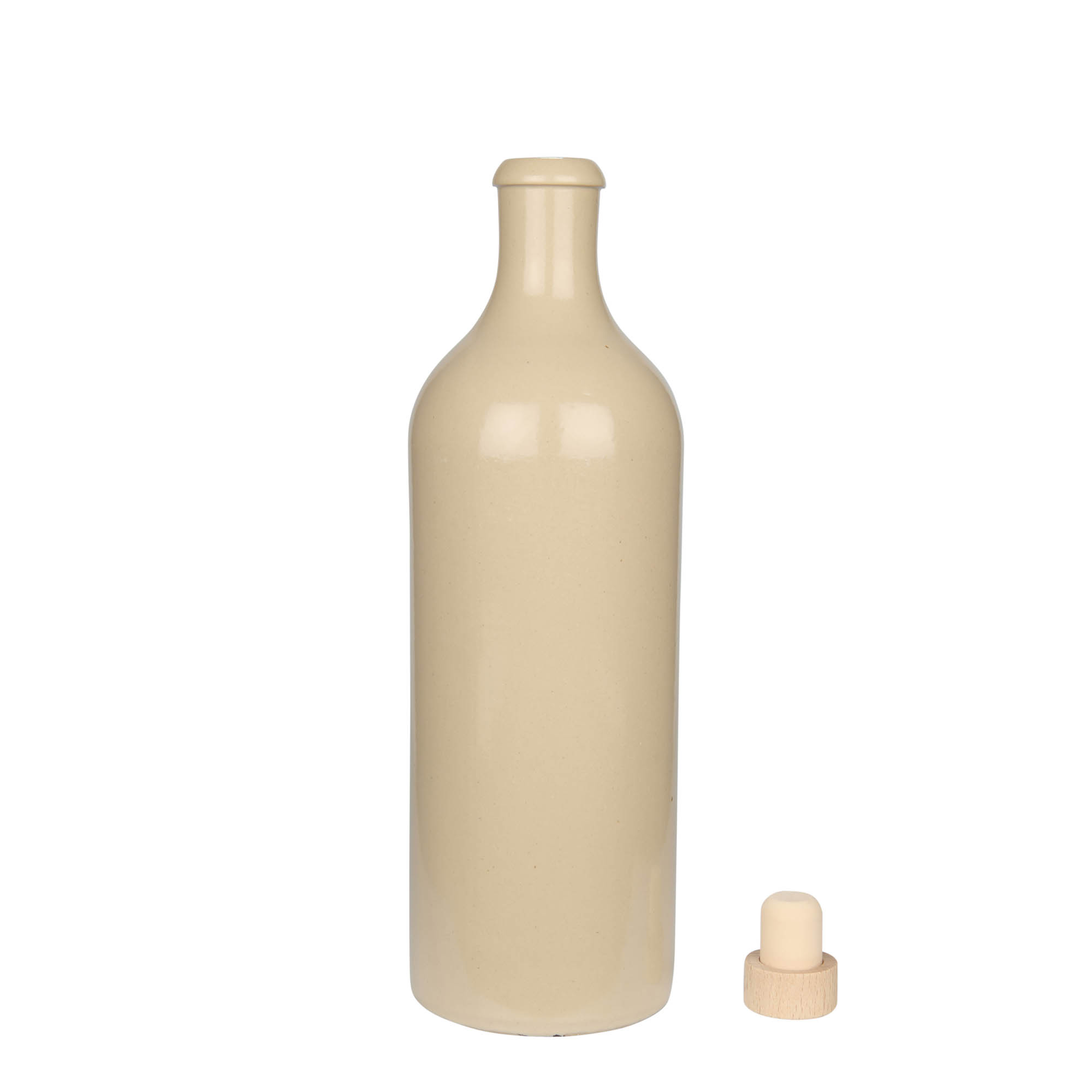 750 ml Tonkrug, Steinzeug, beige, Mündung: Kork 750 ml Tonkrug, Steinzeug, beige, Mündung: Kork