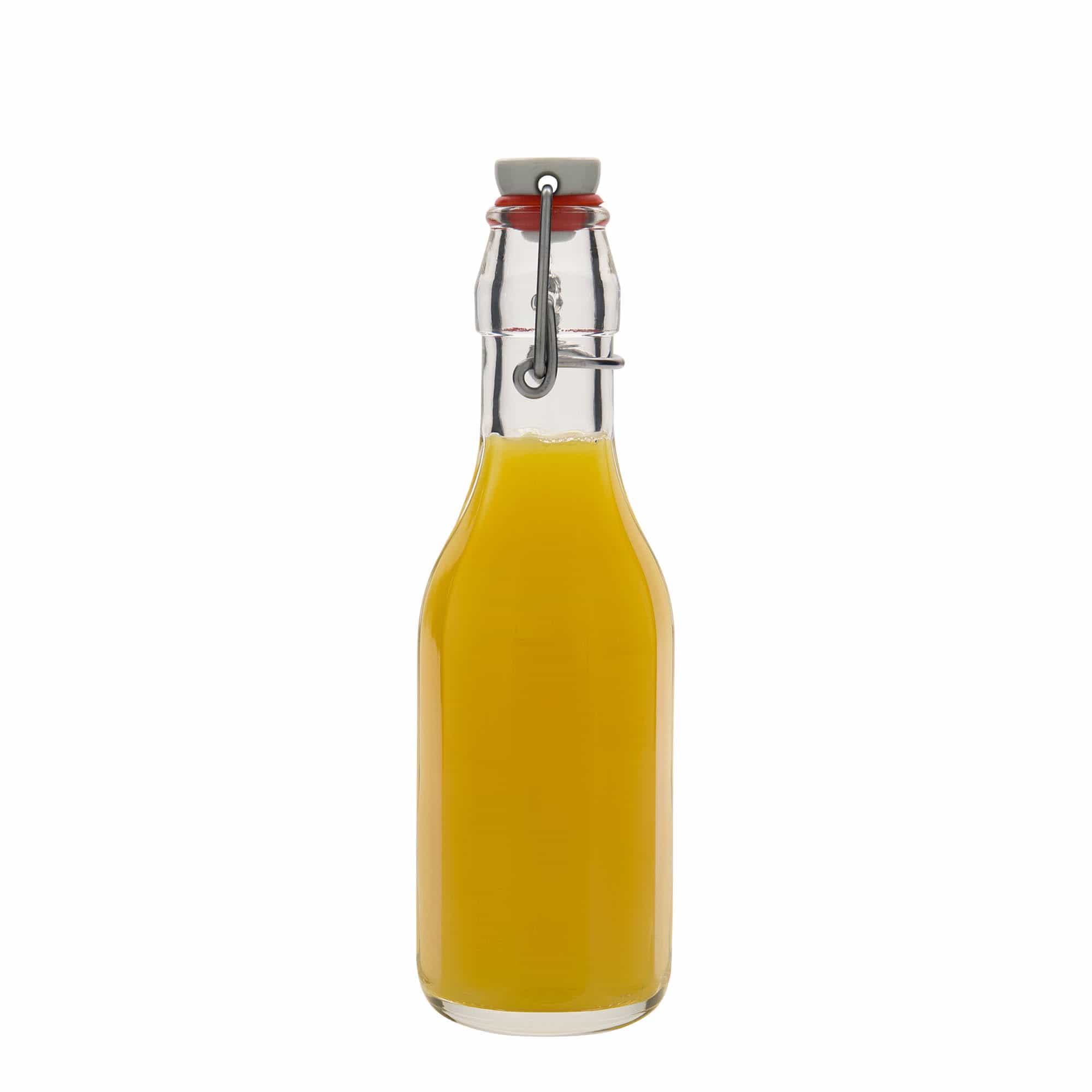 250 ml Glasflasche «Bravo», zehneckig, Mündung: Bügelverschluss