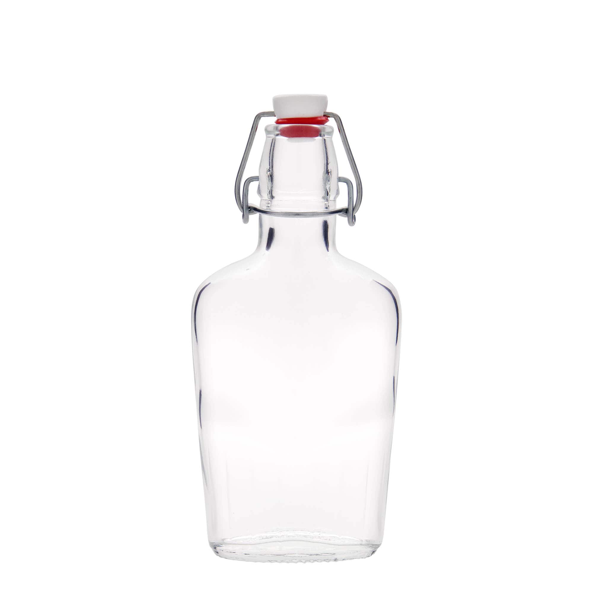 250 ml Glasflasche «Fiaschetta», oval, Mündung: Bügelverschluss