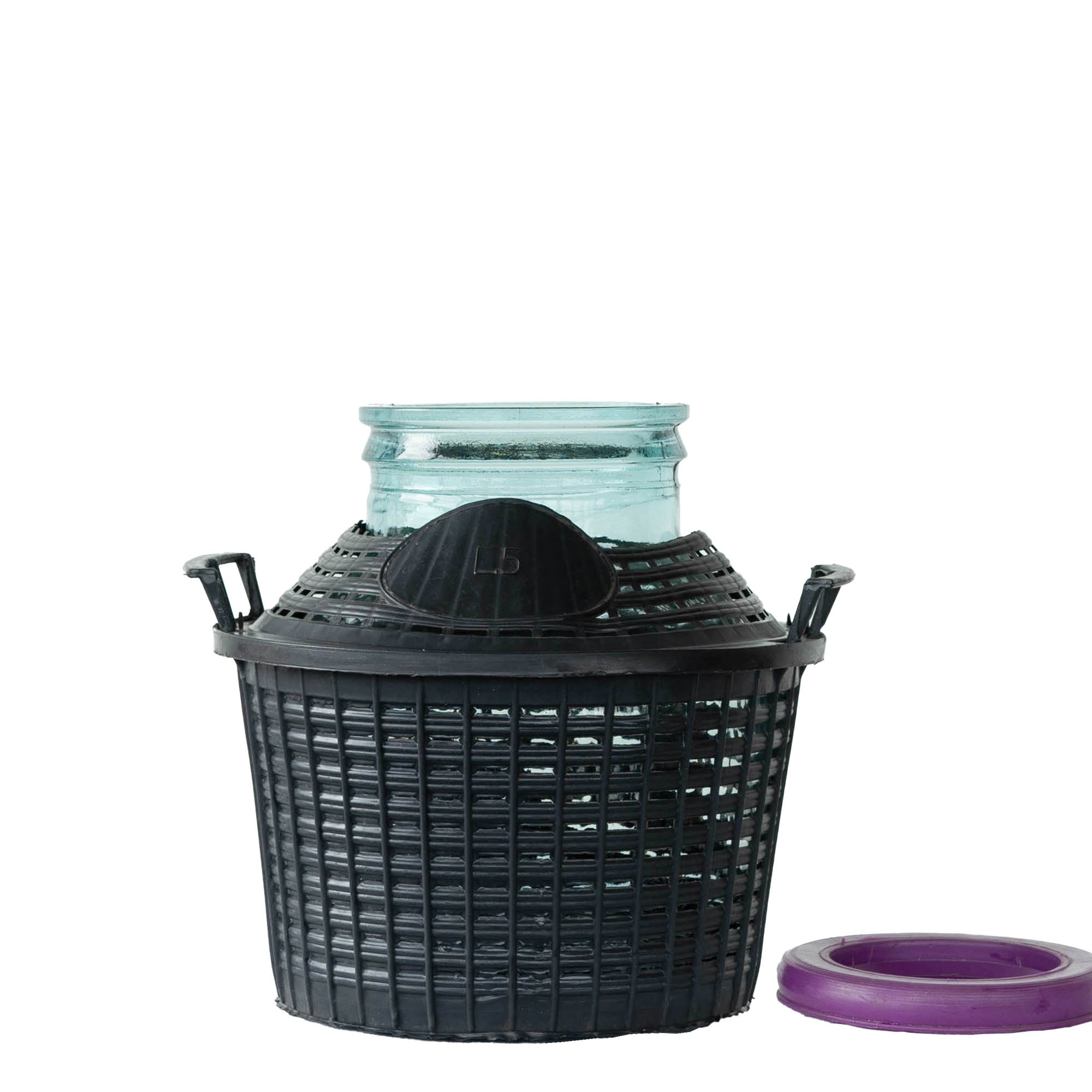 5 l Ballonflasche Weithals, Glas, Mündung: Stülpdeckel 5 l Ballonflasche Weithals, Glas, Mündung: Stülpdeckel