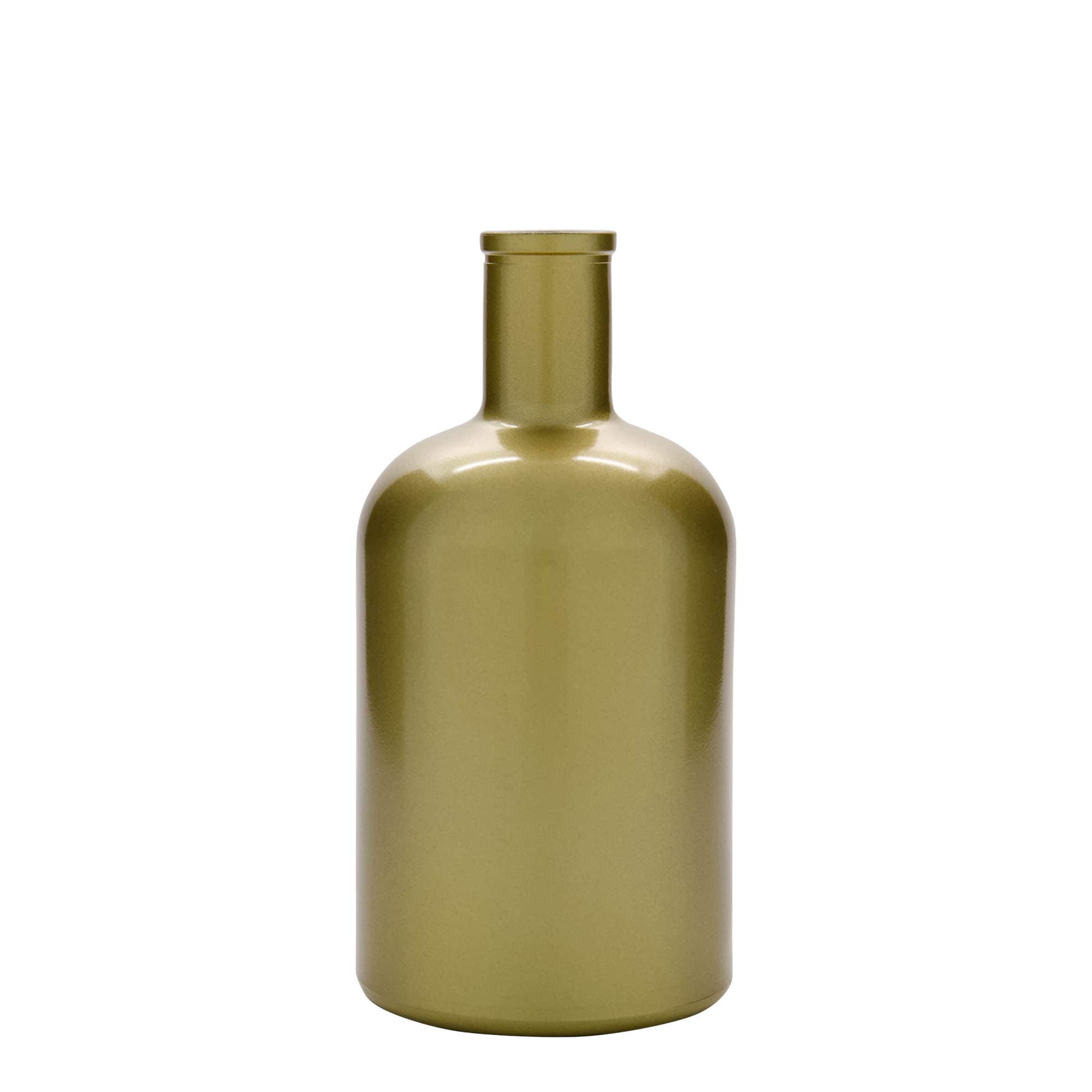 700 ml Glasflasche «Gerardino», gold, Mündung: Kork