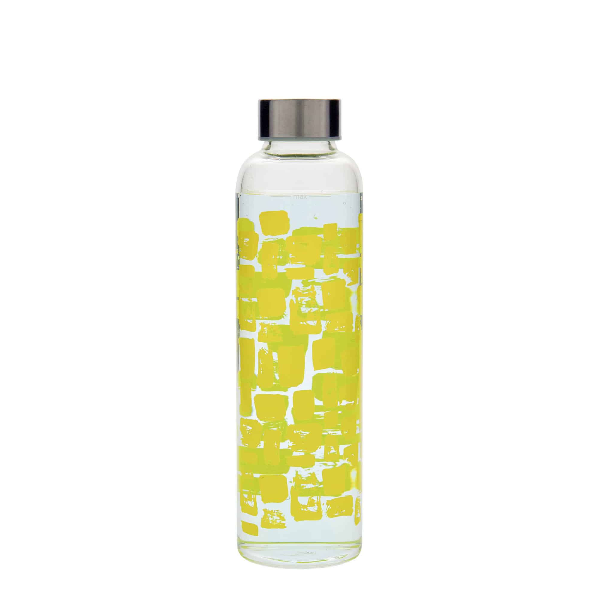 500 ml Trinkflasche 'Perseus - Gelbe Rechtecke', Mündung: Schraubverschluss