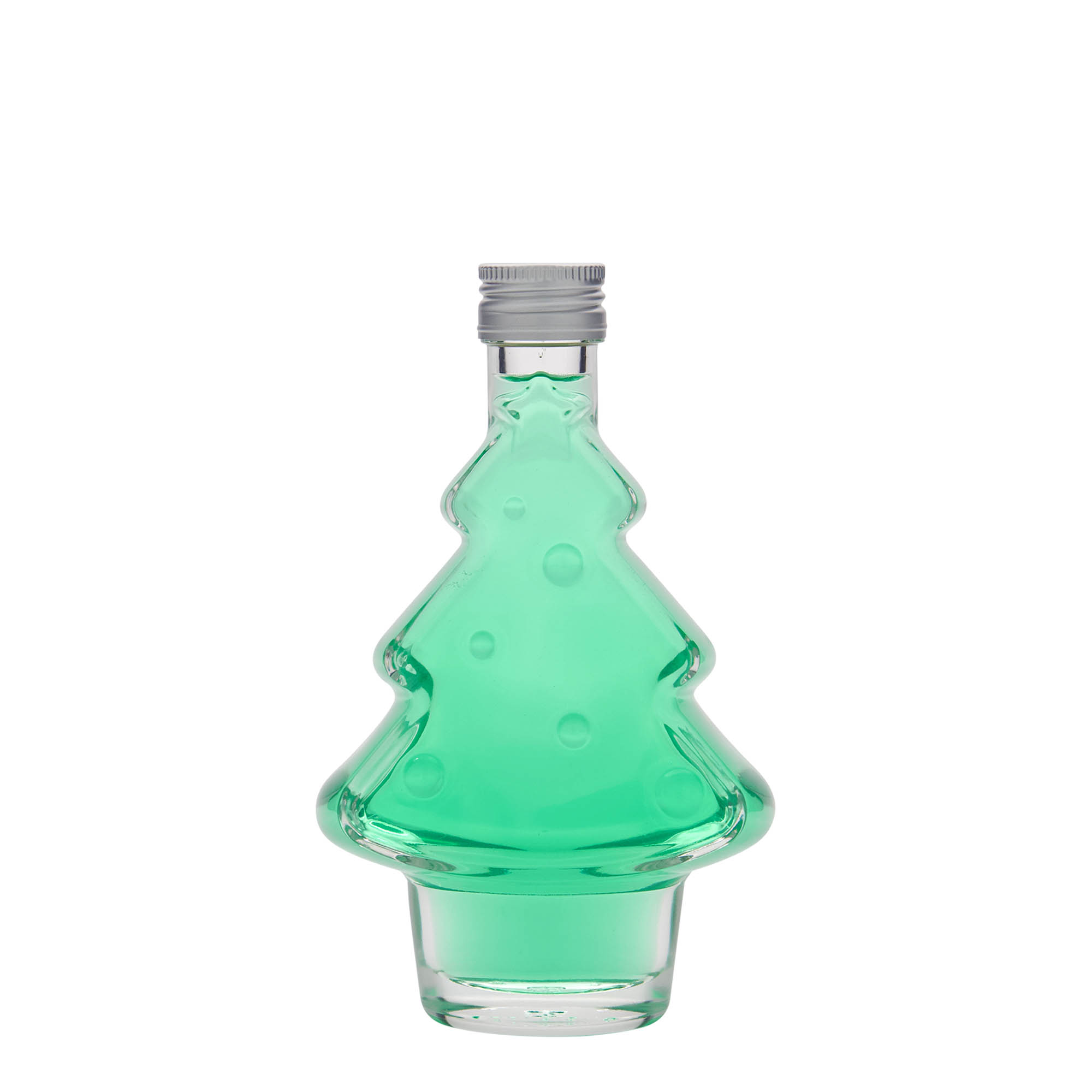 200 ml Glasflasche 'Tannenbaum', Mündung: PP 28 200 ml Glasflasche 'Tannenbaum', Mündung: PP 28