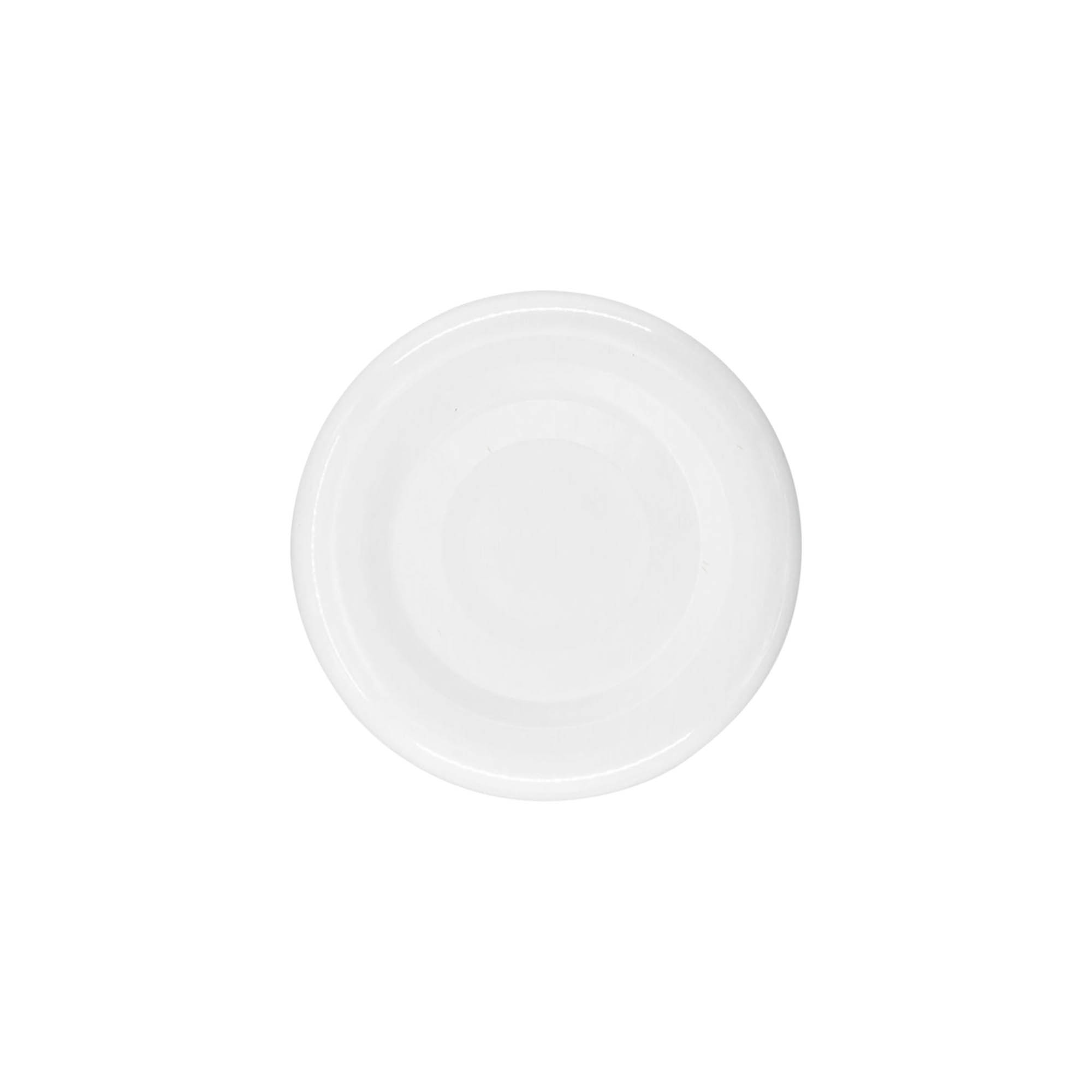 Twist-off-Deckel, Weissblech, weiss, für Mündung: TO 38