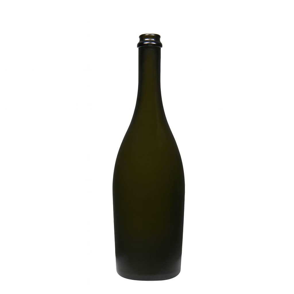 750 ml Sektflasche «Carmen», Glas, antikgrün, Mündung: Kronkorken