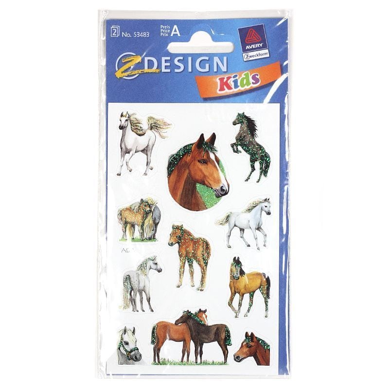 Zweckform Sticker «Pferde», Papier, mehrfarbig