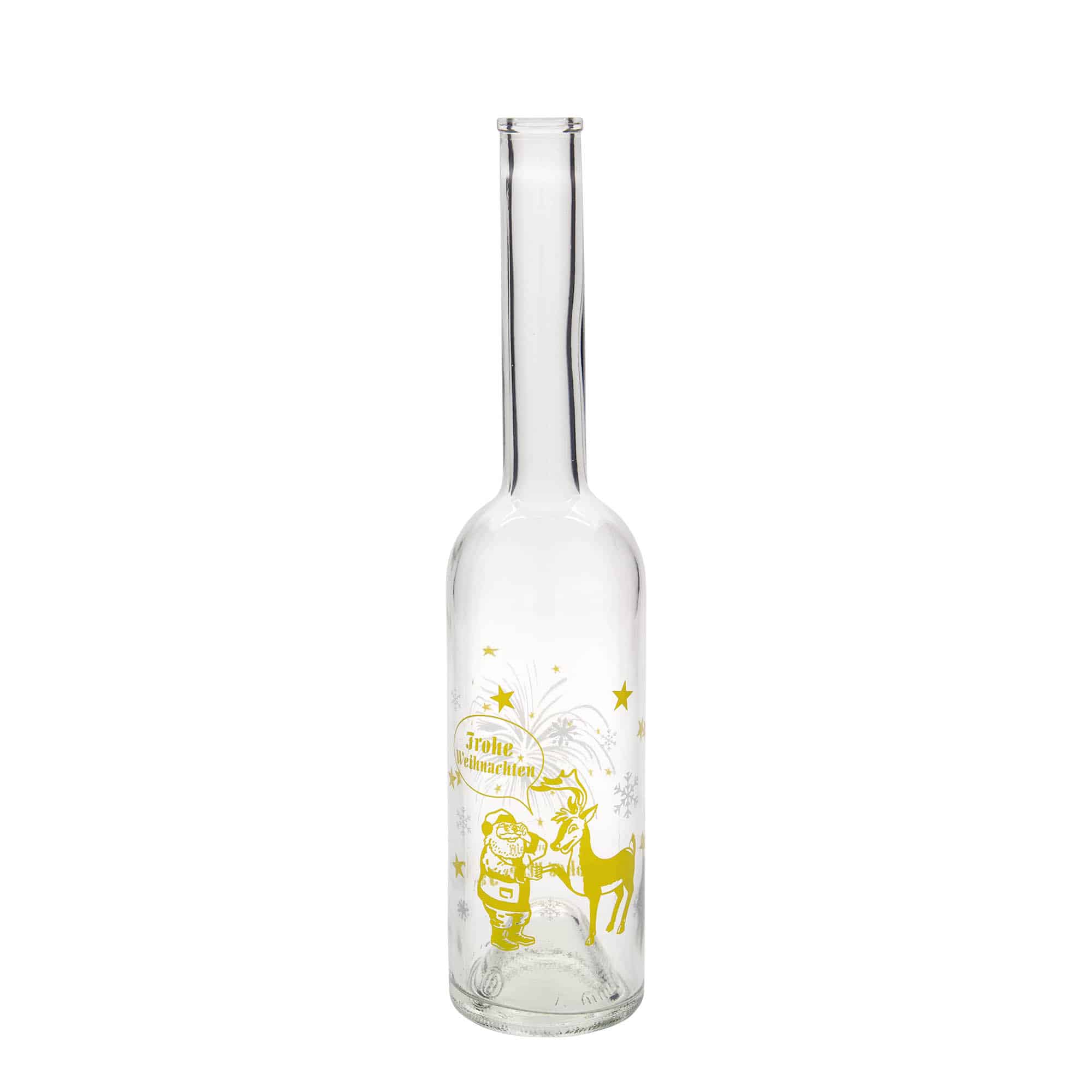 500 ml Glasflasche «Opera», Motiv: Feuerwerk, Mündung: Kork