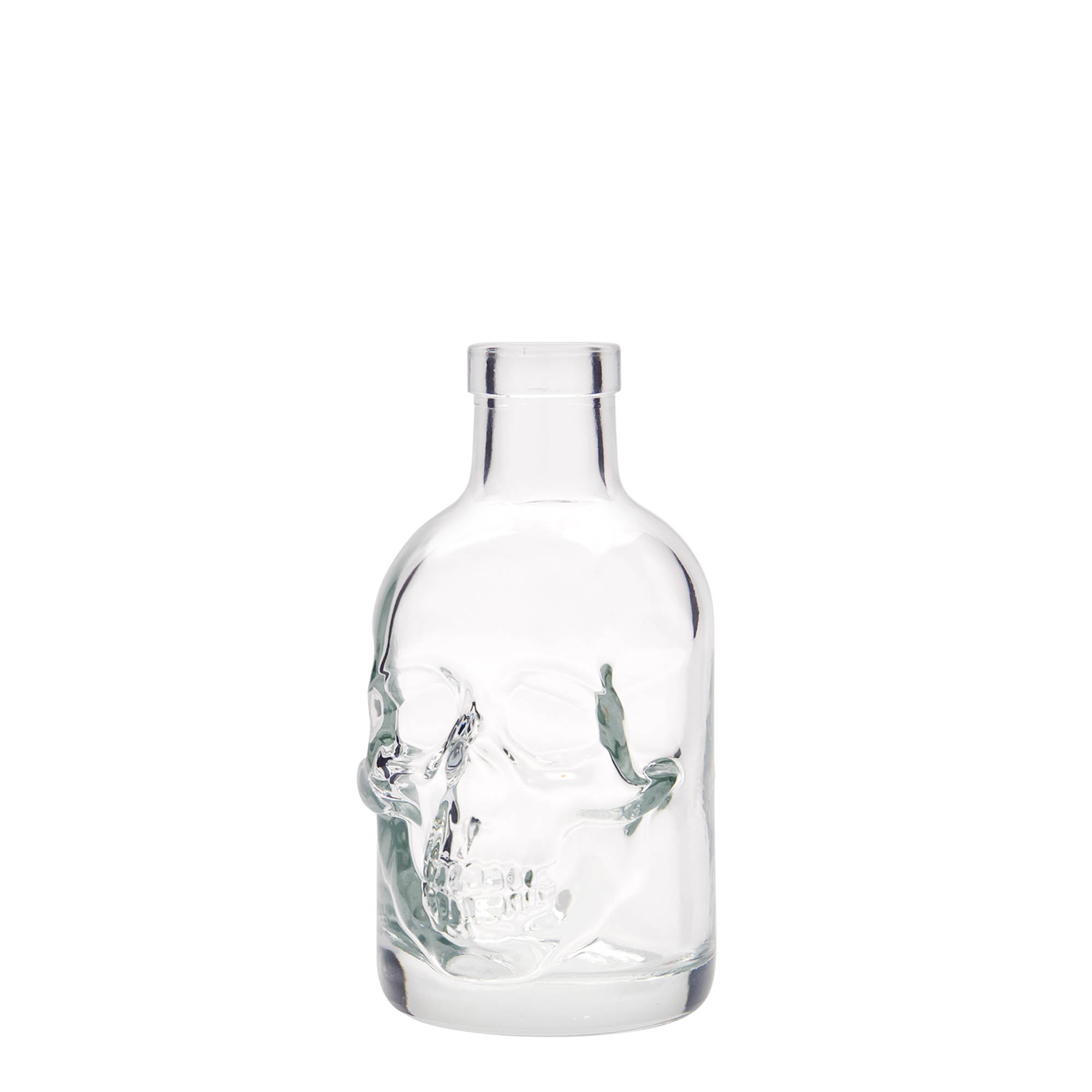 200 ml Glasflasche 'Totenkopf', Mündung: Kork 200 ml Glasflasche 'Totenkopf', Mündung: Kork