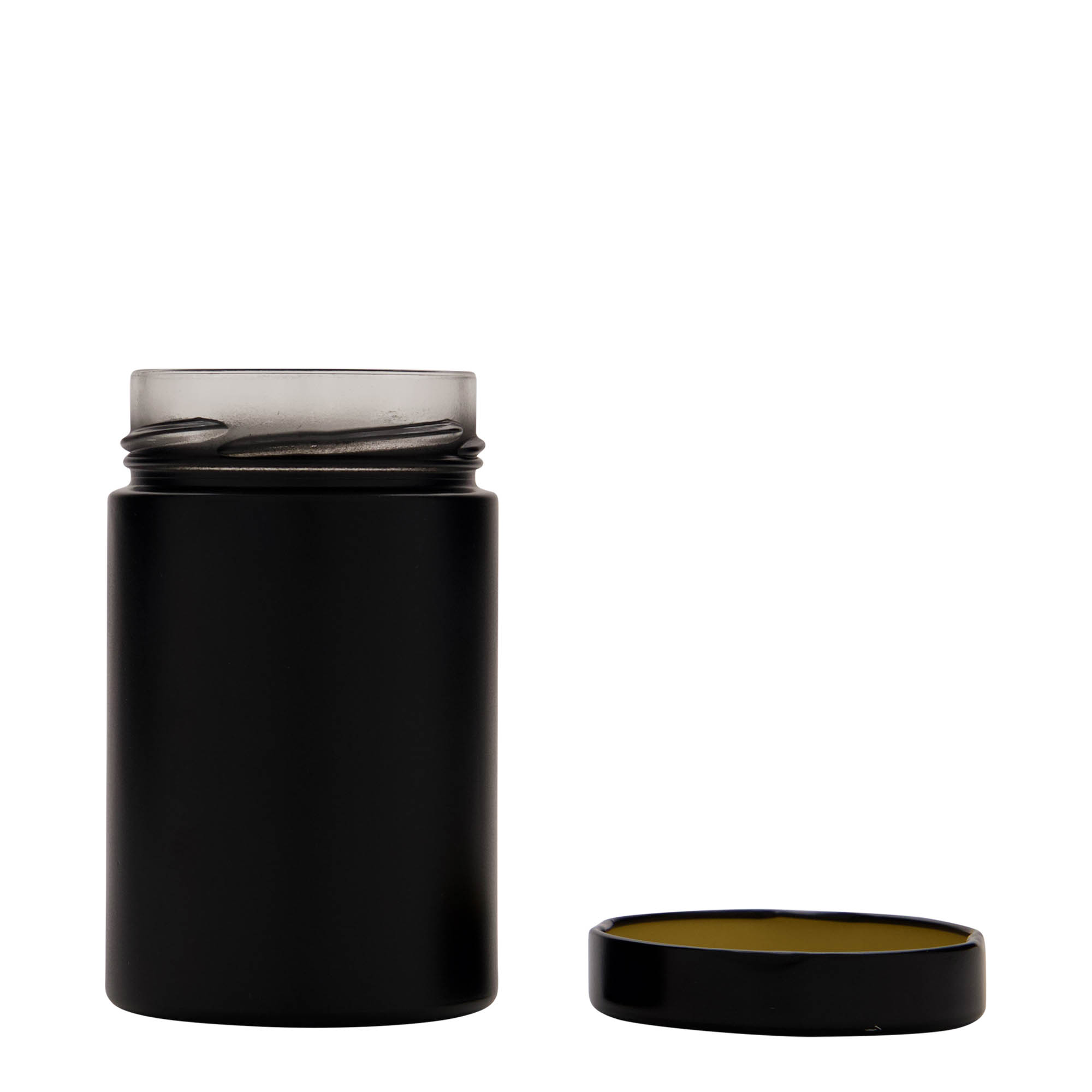 327 ml Rundglas 'Aurora', schwarz, Mündung: Deep-Twist-Off (DTO 66)