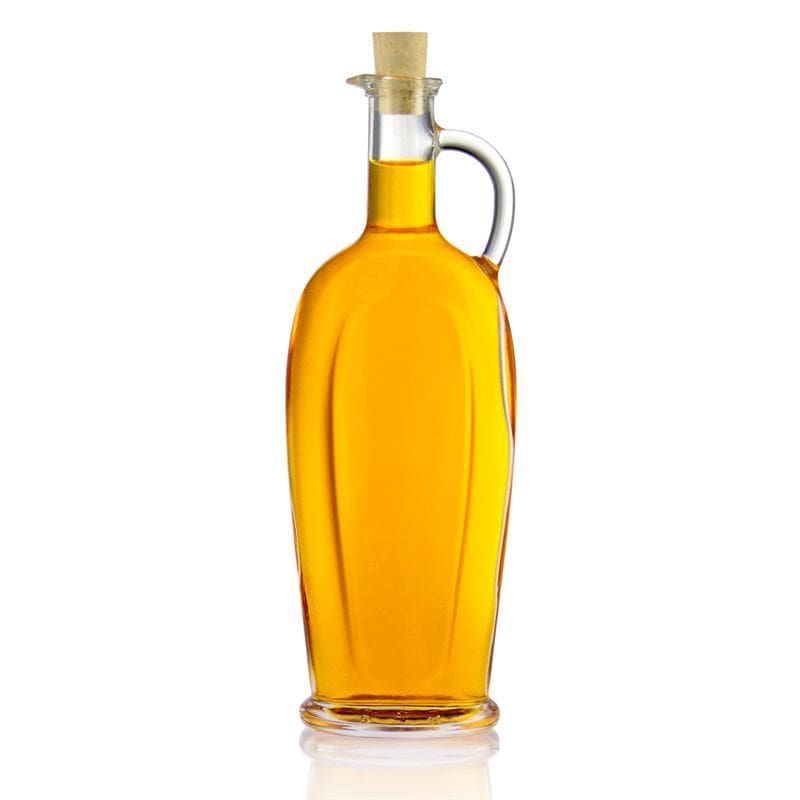 500 ml Glasflasche 'Eleganta', oval, Mündung: Kork 500 ml Glasflasche 'Eleganta', oval, Mündung: Kork