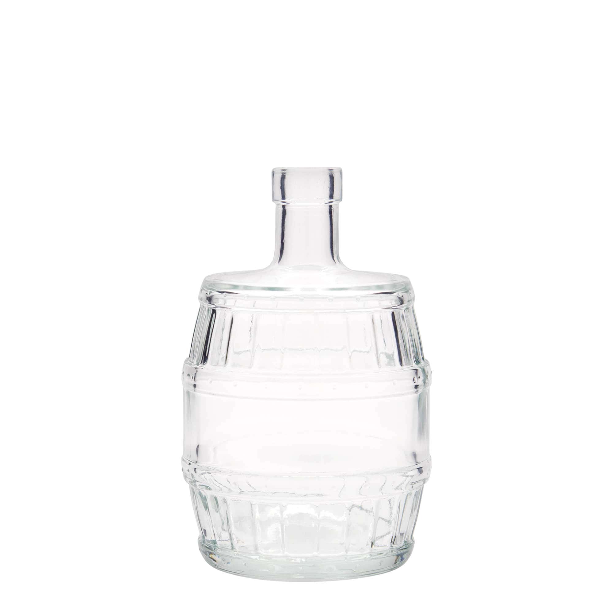 500 ml Glasflasche «Fass», Mündung: Kork