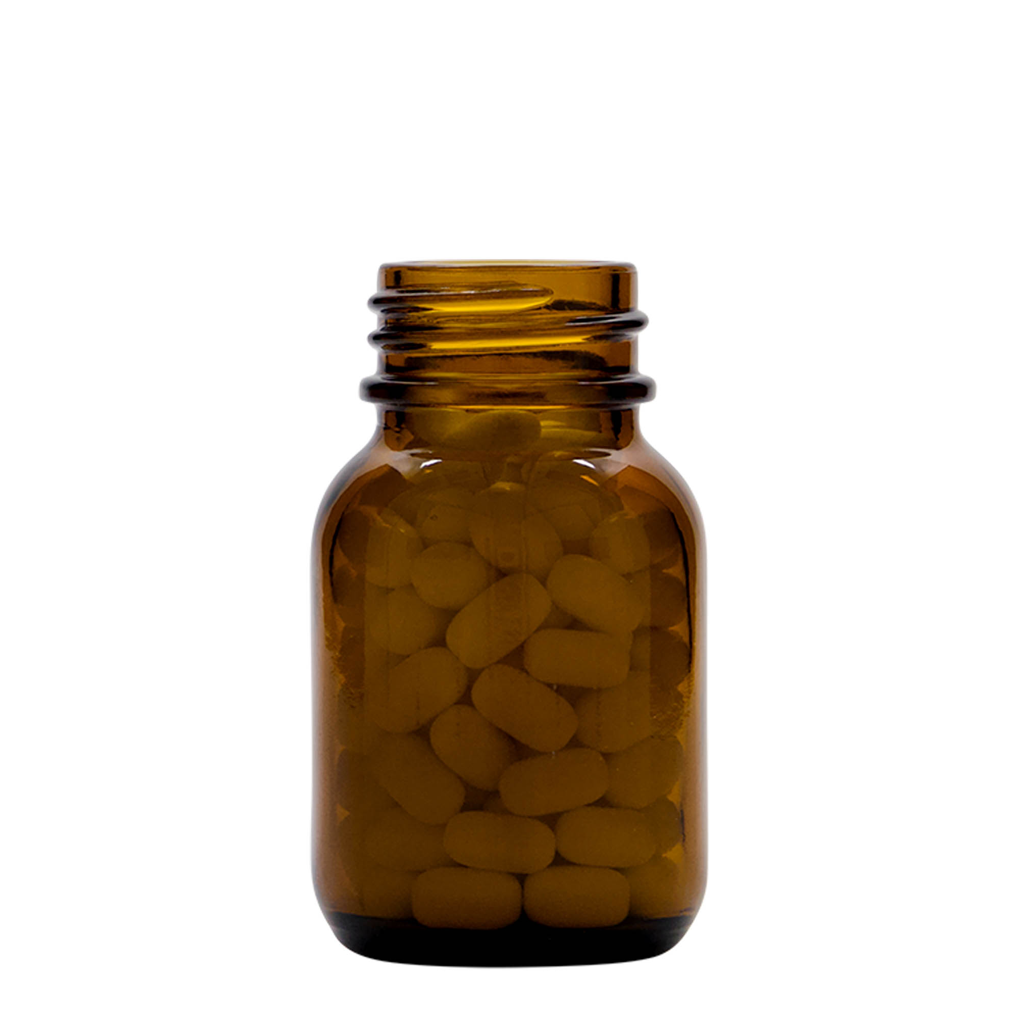 50 ml Weithalsglas, braun, Mündung: DIN 32 50 ml Weithalsglas, braun, Mündung: DIN 32