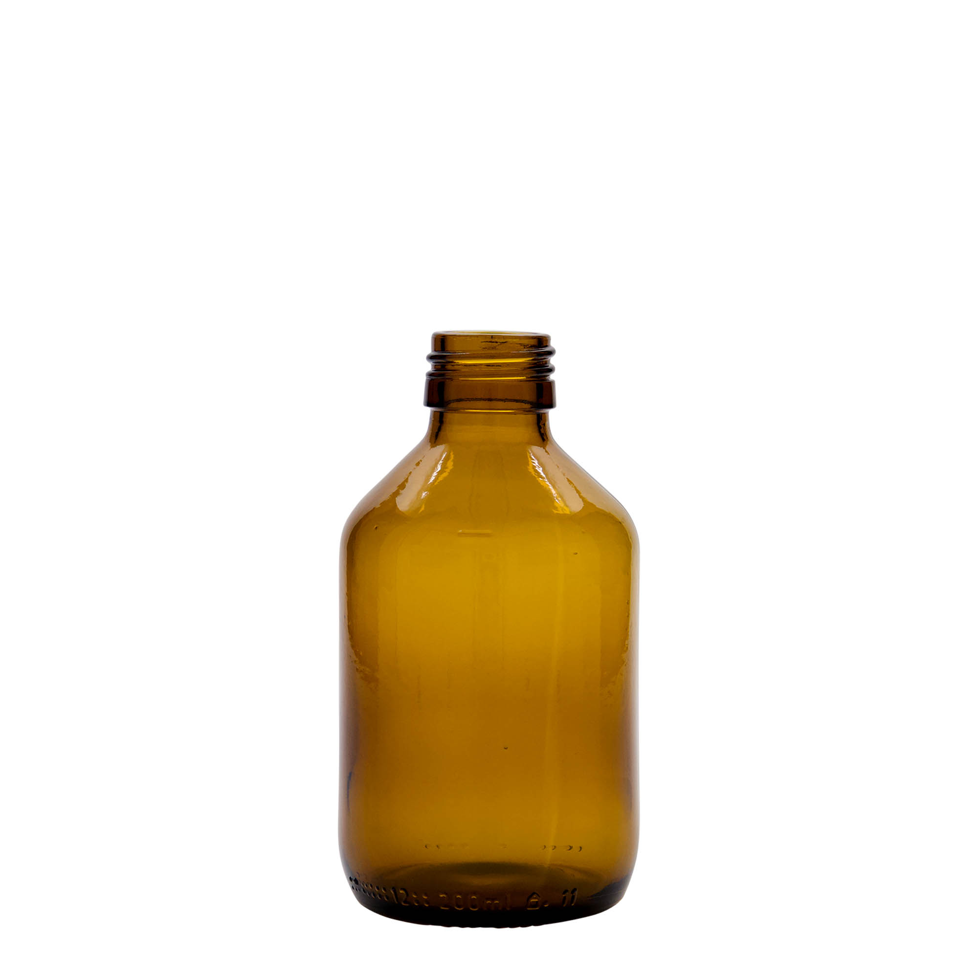 200 ml Medizinflasche, braun, Glas, Mündung: PP 28 200 ml Medizinflasche, braun, Glas, Mündung: PP 28