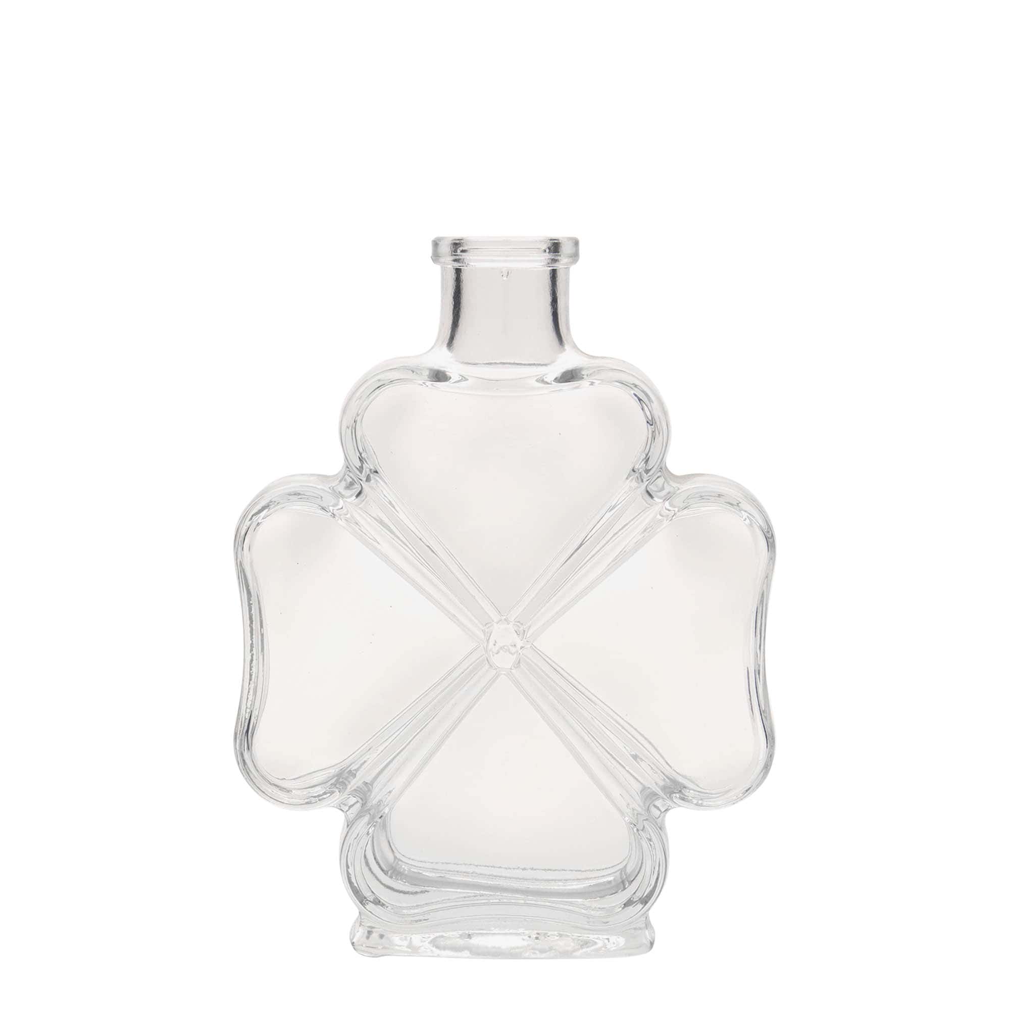 200 ml Glasflasche 'Kleeblatt', Mündung: Kork 200 ml Glasflasche 'Kleeblatt', Mündung: Kork