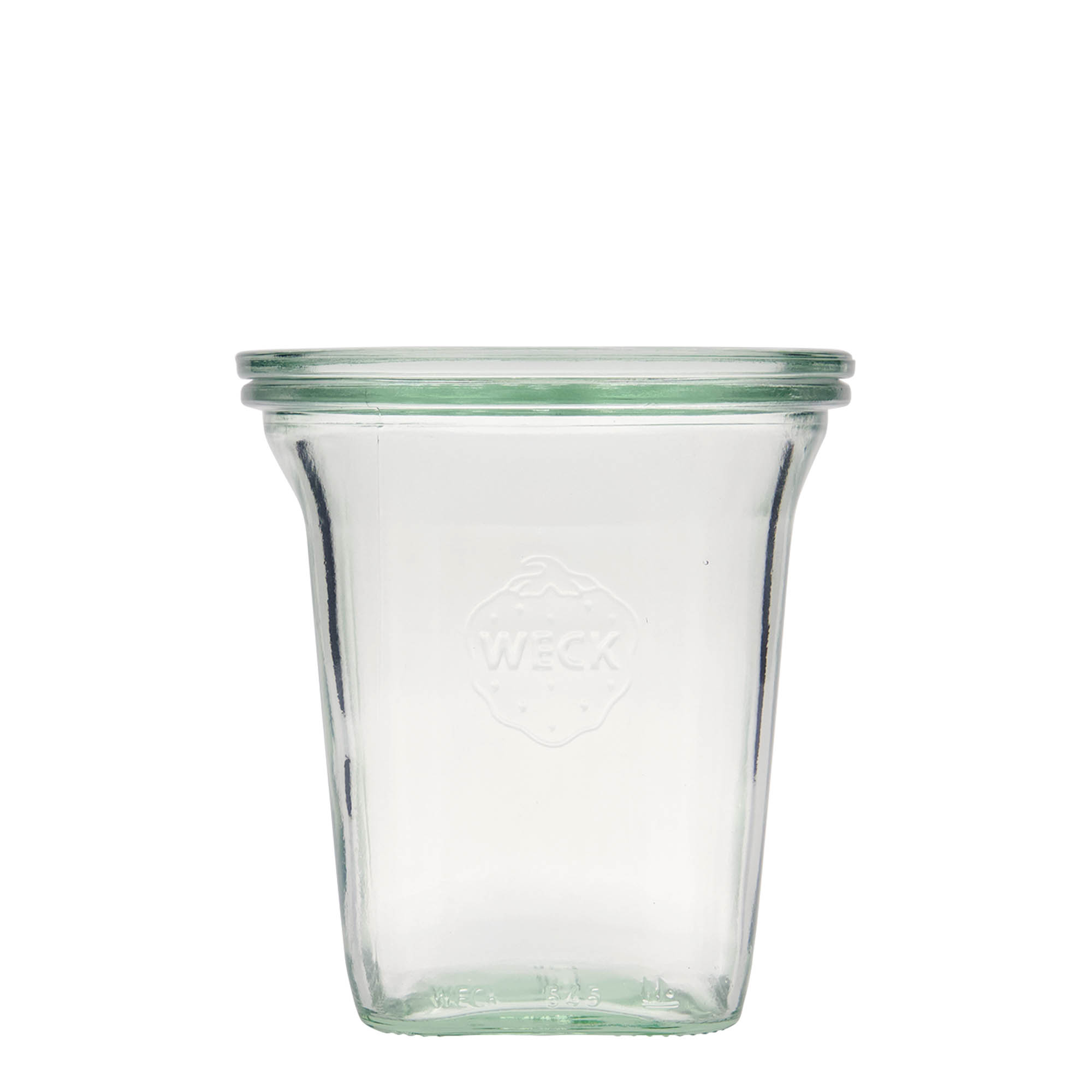 545 ml WECK-Quadroglas, quadratisch, Mündung: Rundrand