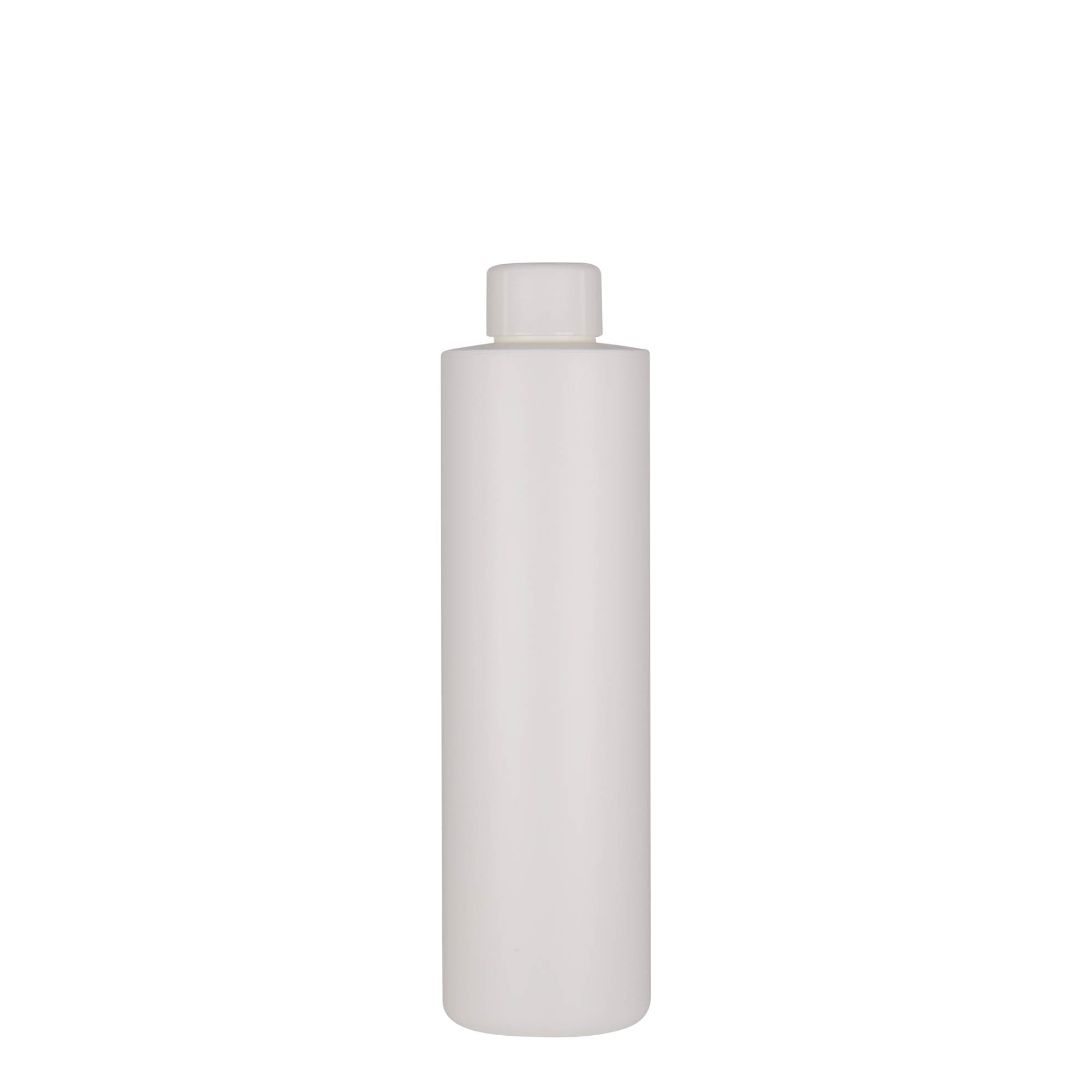 250 ml Kunststoffflasche 'Pipe', HDPE, weiß, Mündung: 24/410