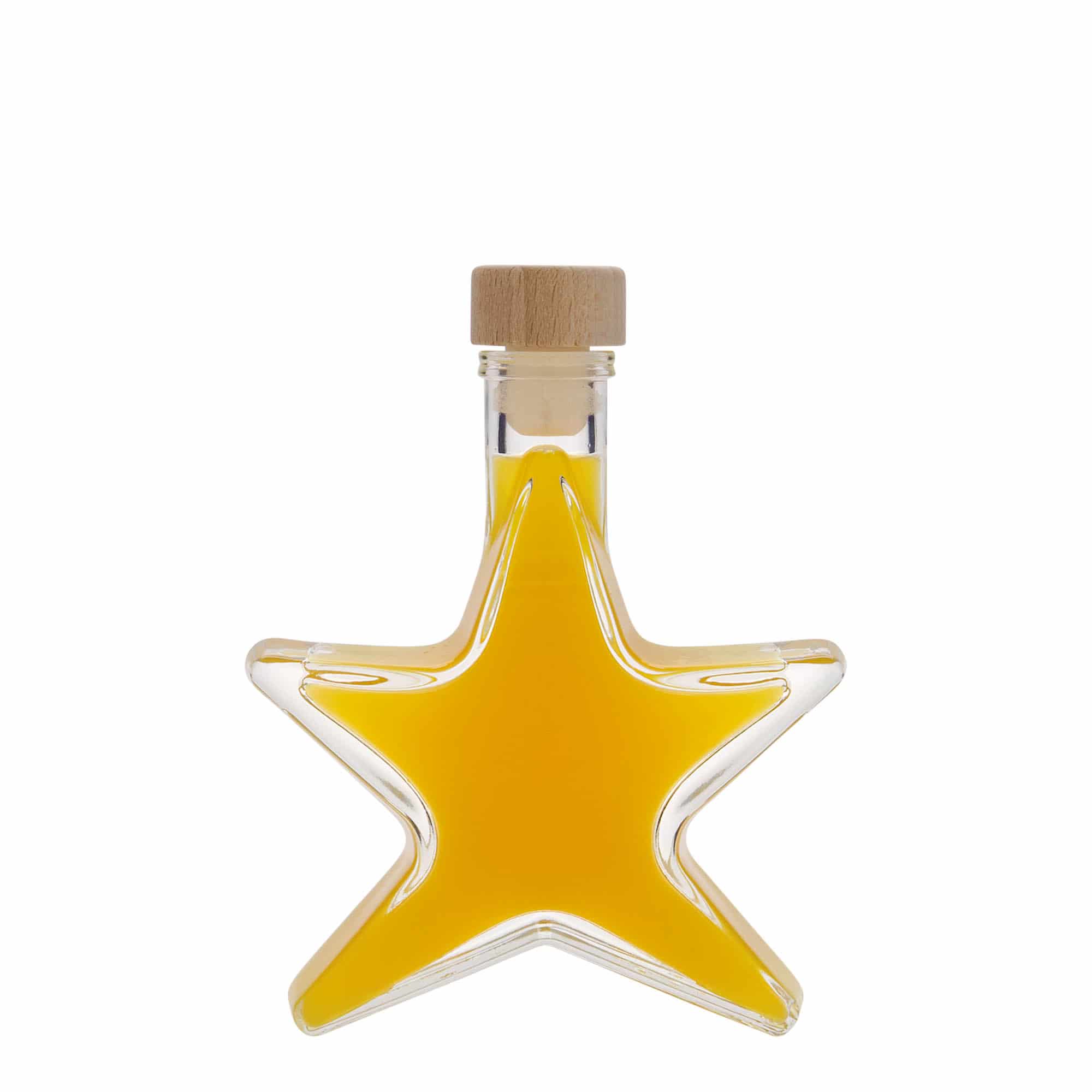 100 ml Glasflasche «Stern», Mündung: Kork
