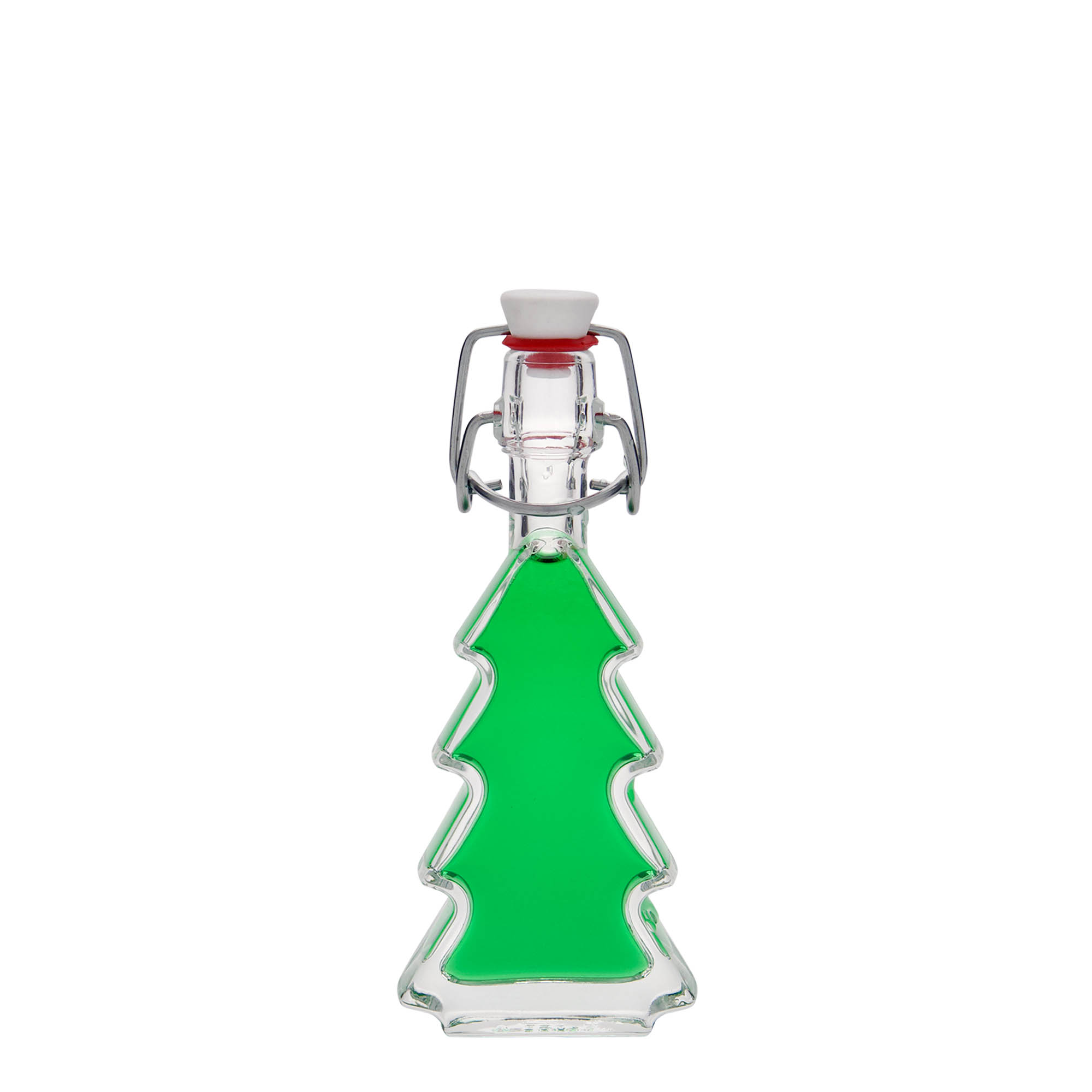 40 ml Glasflasche «Tannenbaum», Mündung: Bügelverschluss