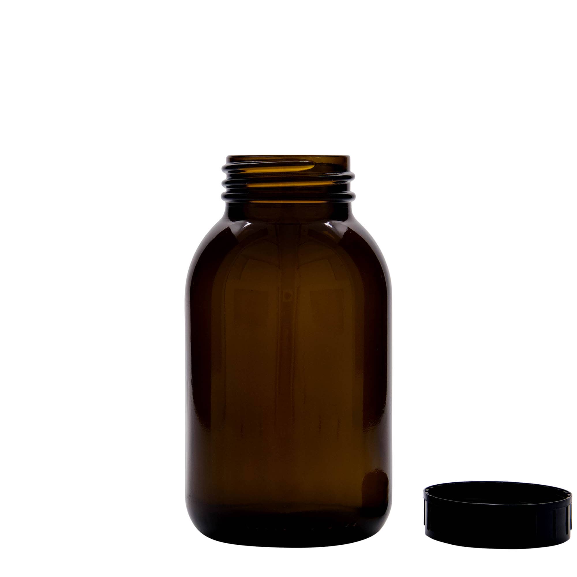 500 ml Weithalsglas, braun, Mündung: DIN 55