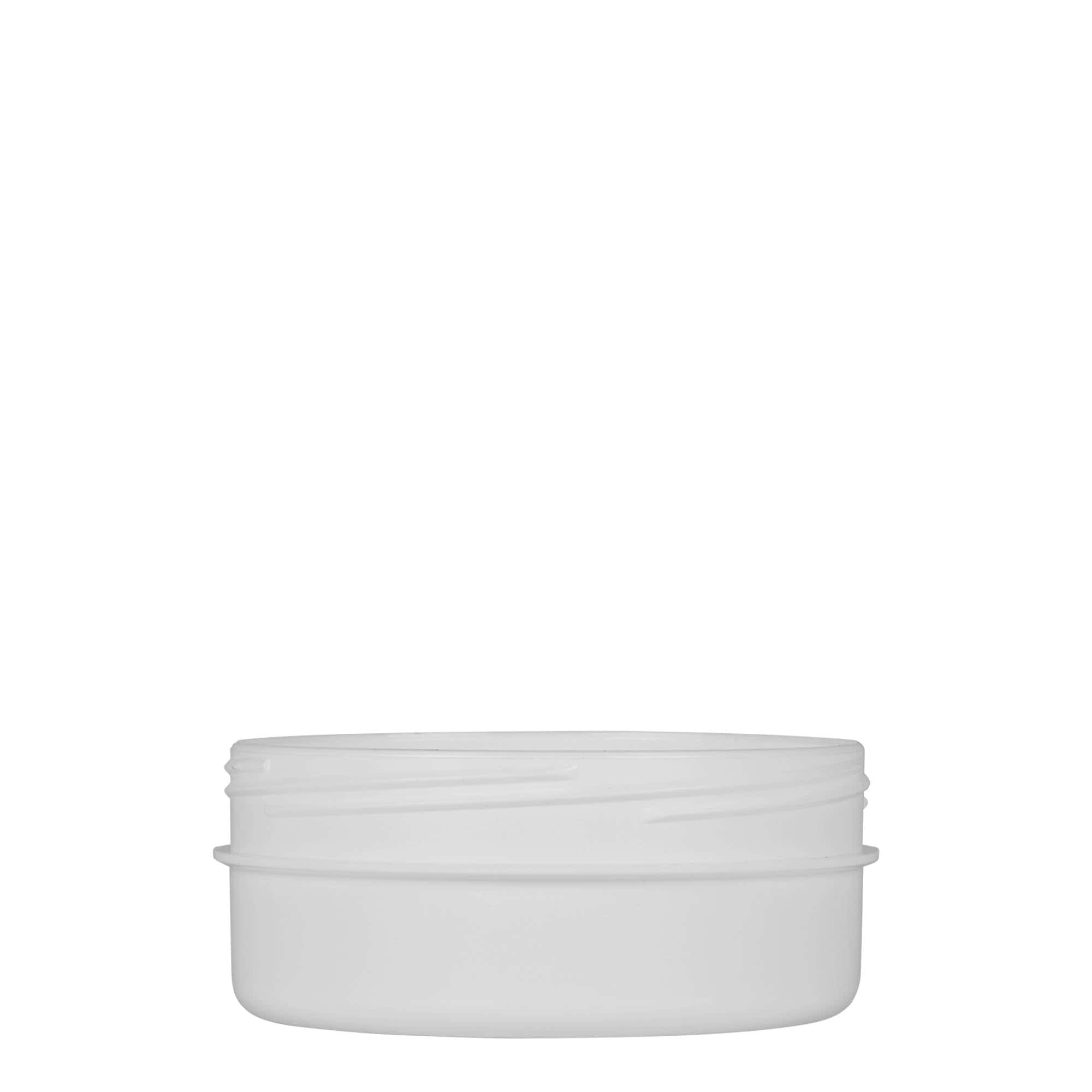 125 ml Kunststoffdose «White Line», PP, weiss, Mündung: Schraubverschluss