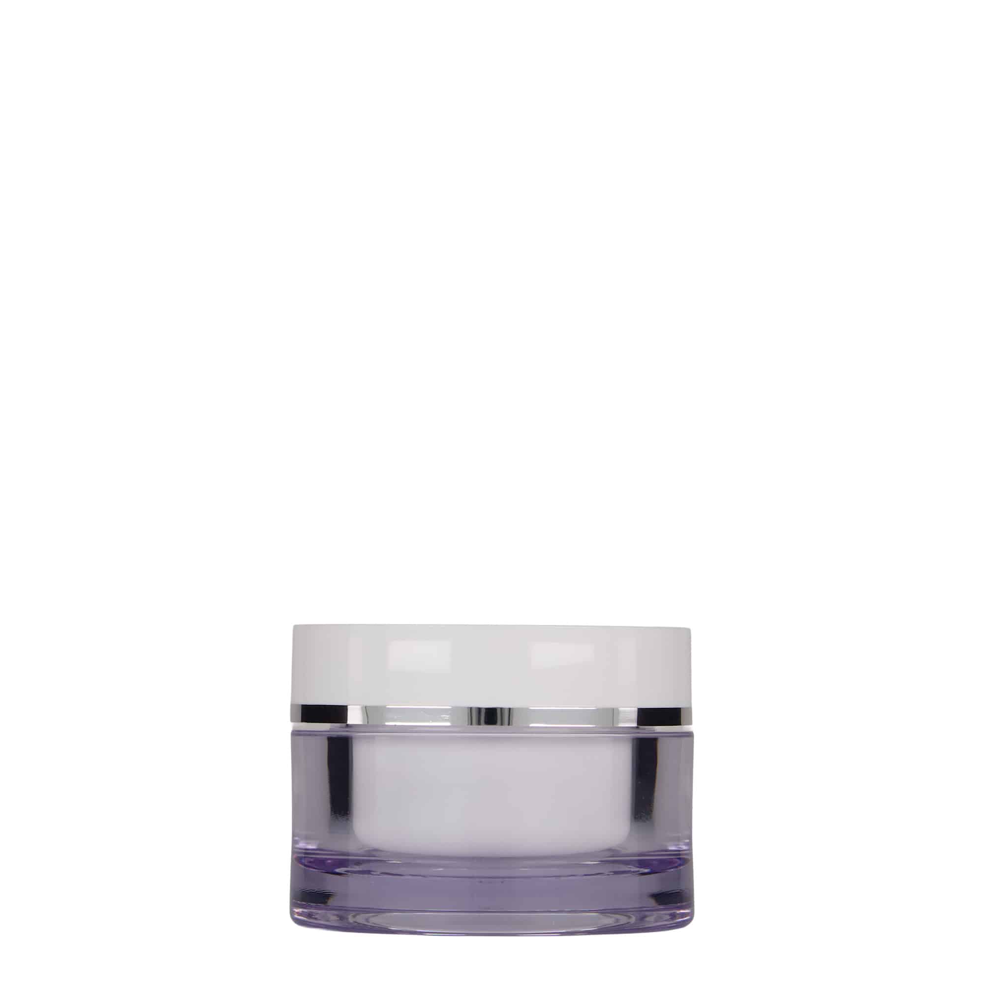 50 ml Tiegel, SAN-Kunststoff, weiß, Mündung: Schraubverschluss