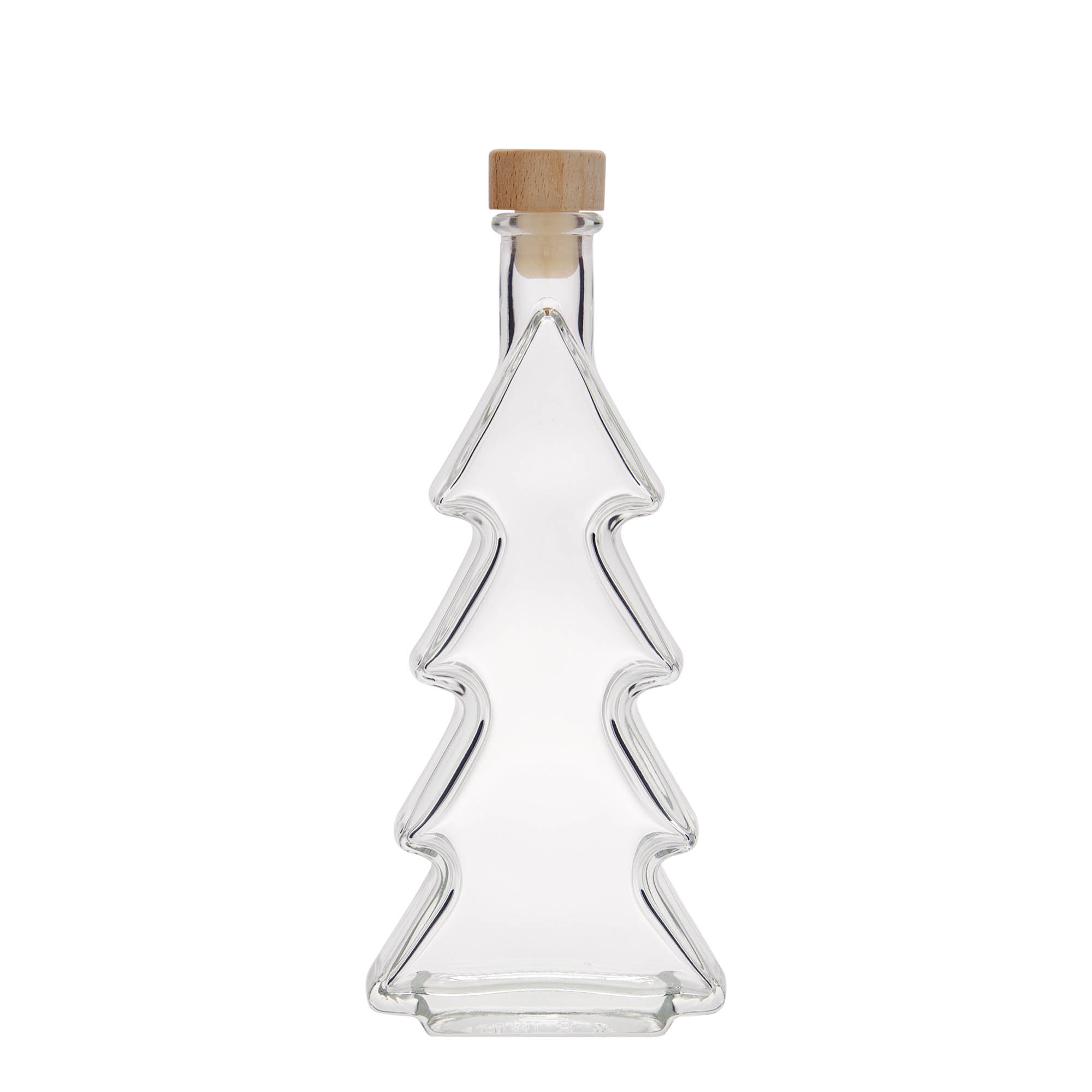200 ml Glasflasche 'Tannenbaum', Mündung: Kork 200 ml Glasflasche 'Tannenbaum', Mündung: Kork