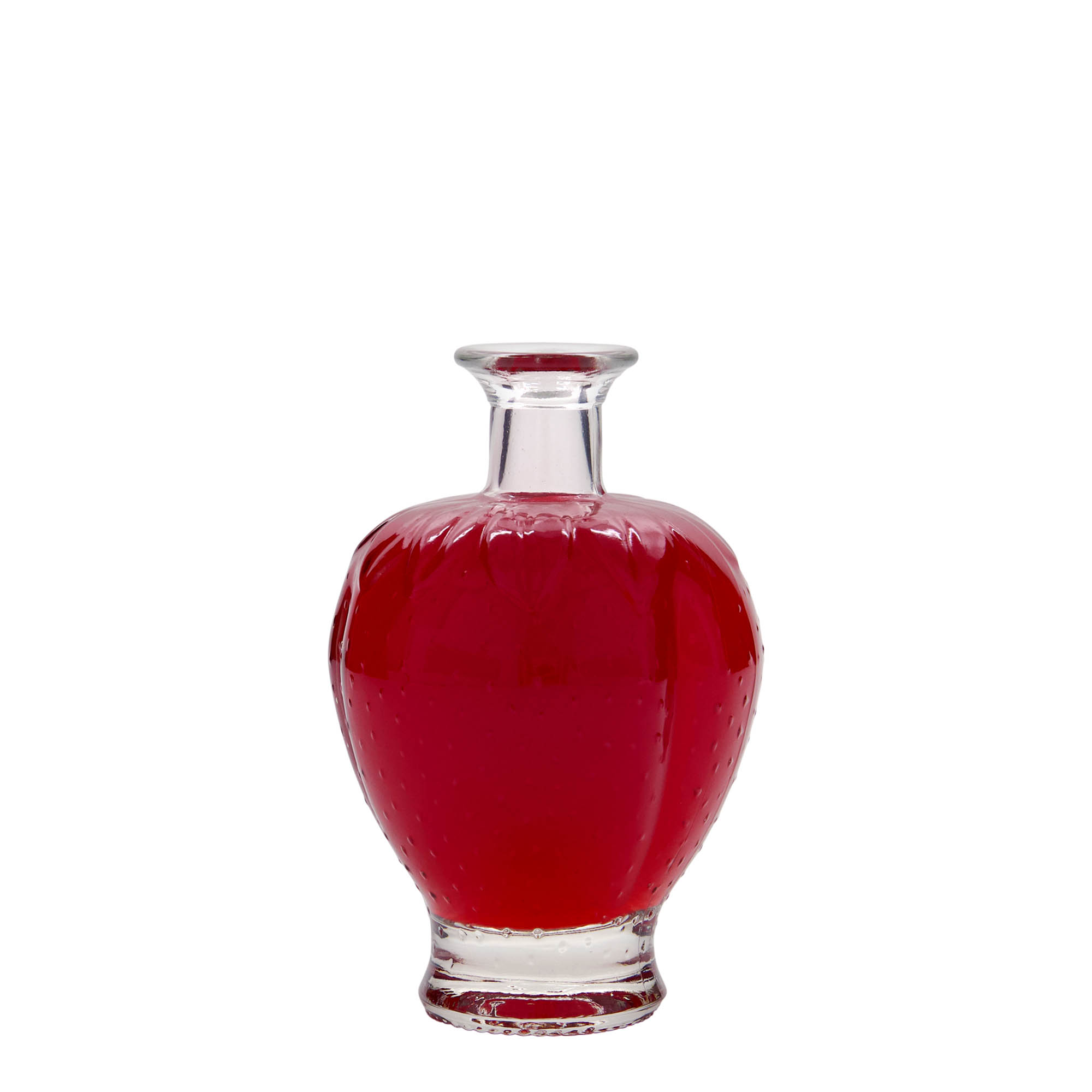 200 ml Glasflasche 'Erdbeere', Mündung: Kork 200 ml Glasflasche 'Erdbeere', Mündung: Kork