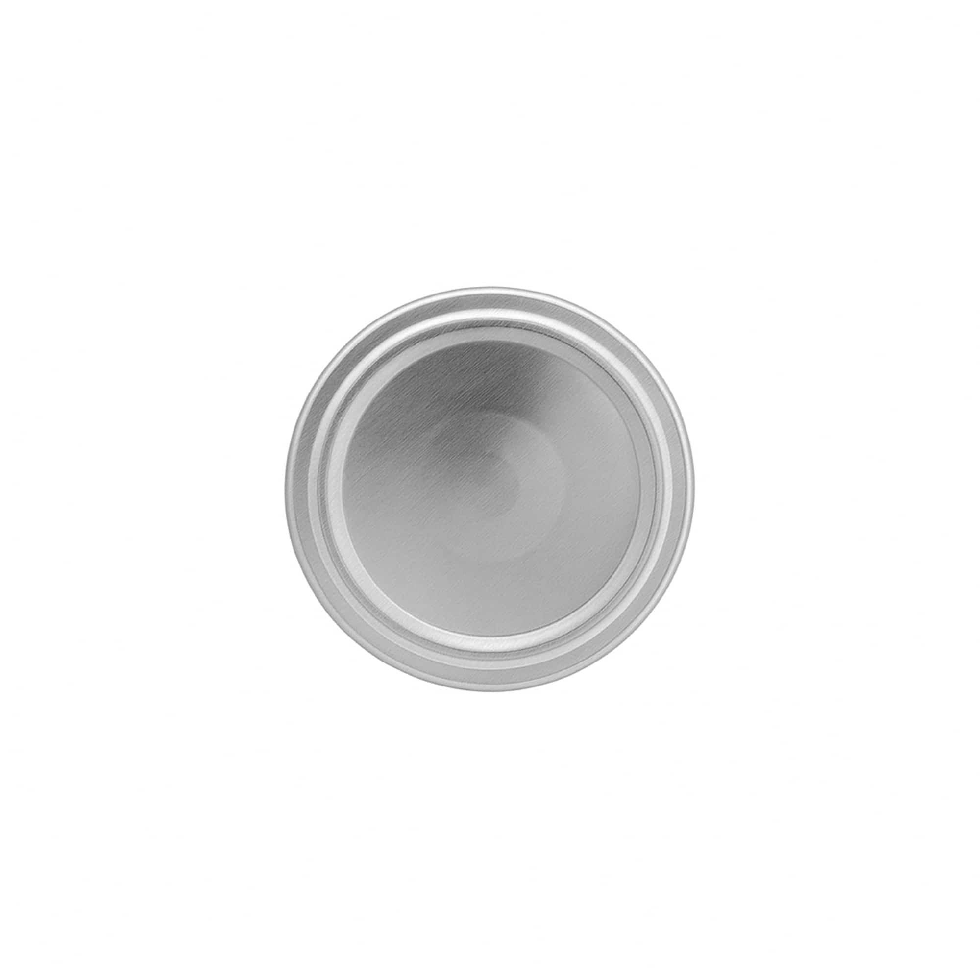 Twist-off-Deckel, Weissblech, silber, für Mündung: TO 63
