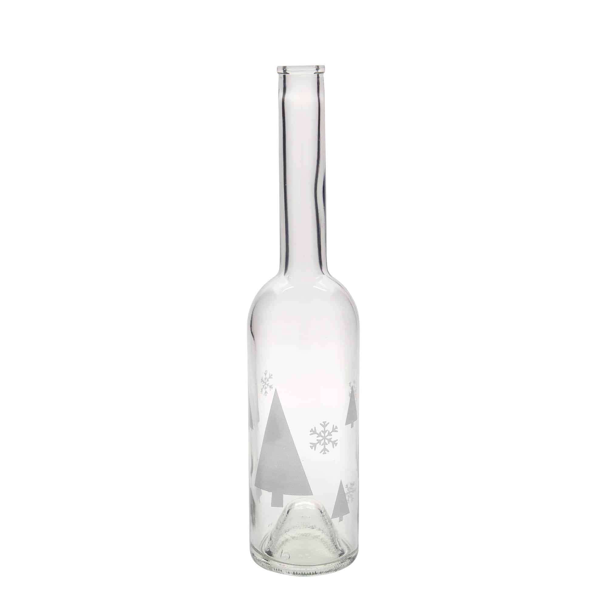 500 ml Glasflasche 'Opera', Motiv: Schneeflocken, Mündung: Kork 500 ml Glasflasche 'Opera', Motiv: Schneeflocken, Mündung: Kork