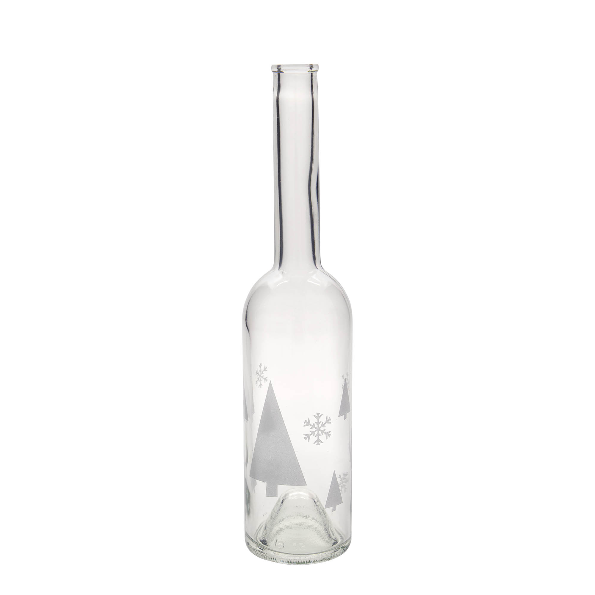 500 ml Glasflasche 'Opera', Motiv: Schneeflocken, Mündung: Kork 500 ml Glasflasche 'Opera', Motiv: Schneeflocken, Mündung: Kork