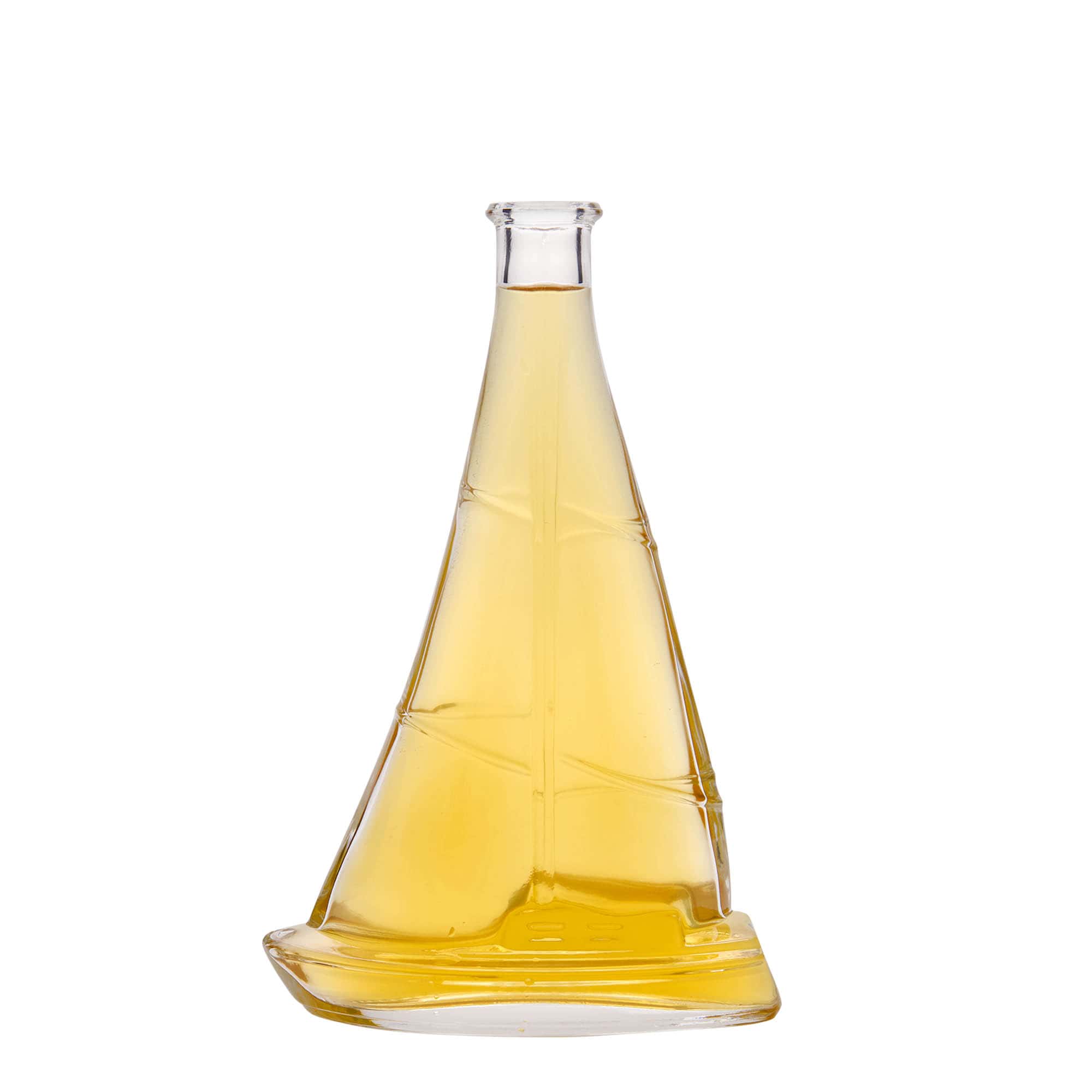 350 ml Glasflasche «Segelboot», Mündung: Kork