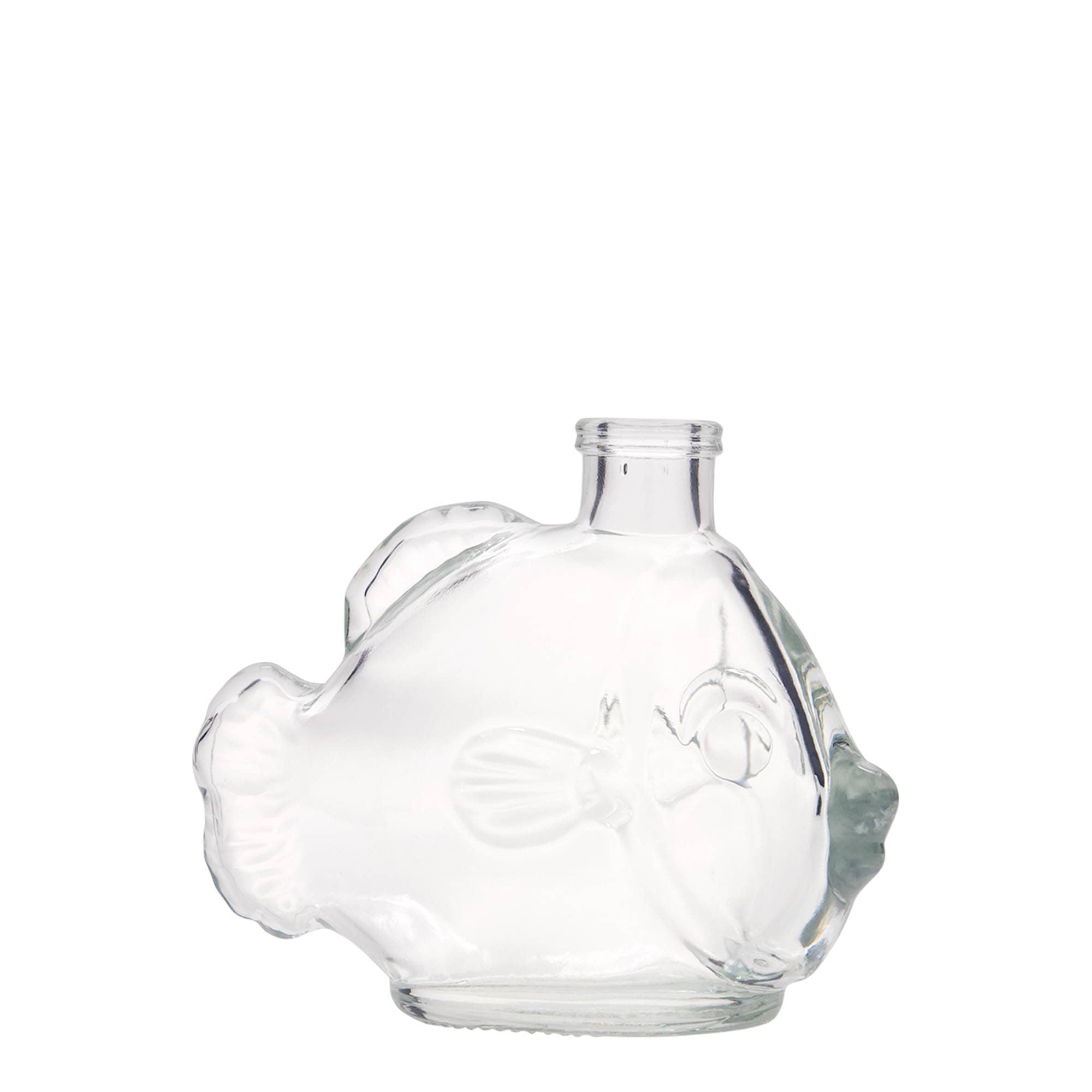200 ml Glasflasche 'Fisch', Mündung: Kork 200 ml Glasflasche 'Fisch', Mündung: Kork