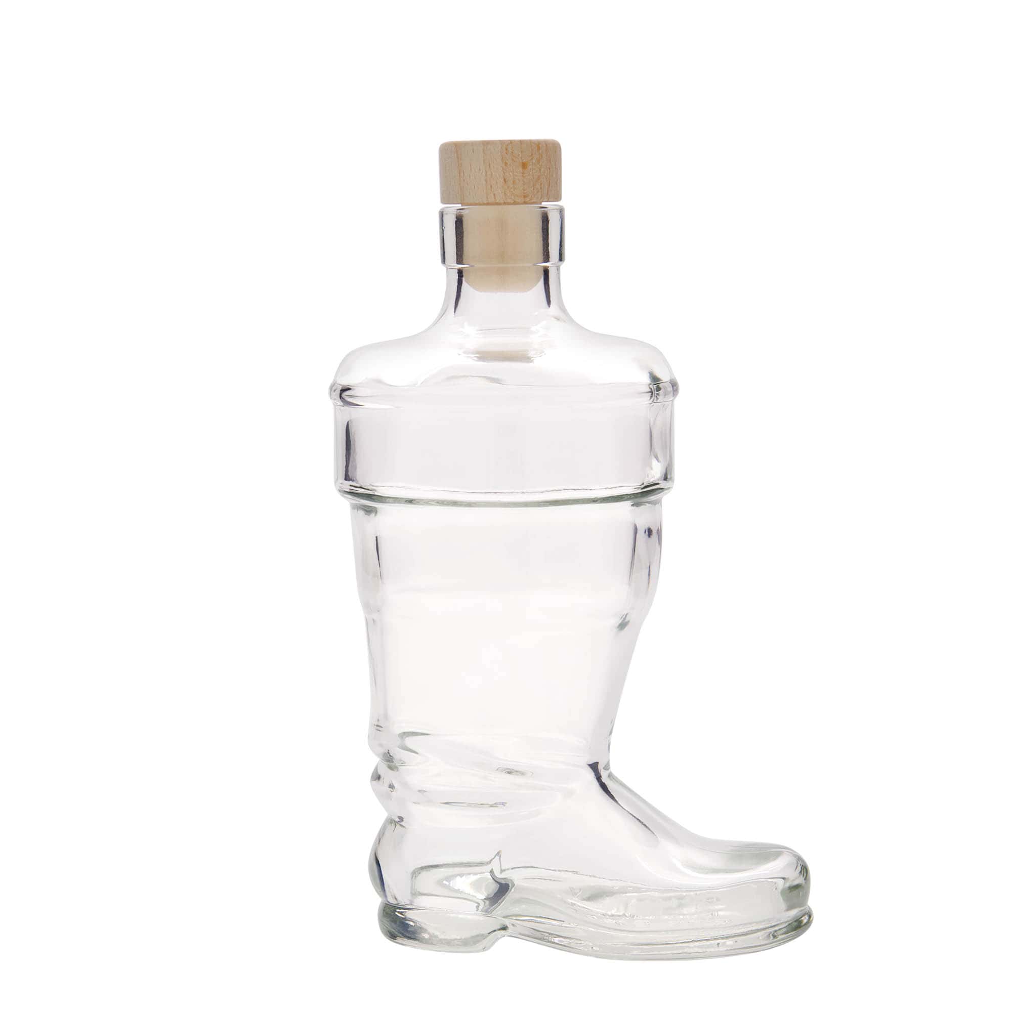 350 ml Glasflasche «Stiefel», Mündung: Kork
