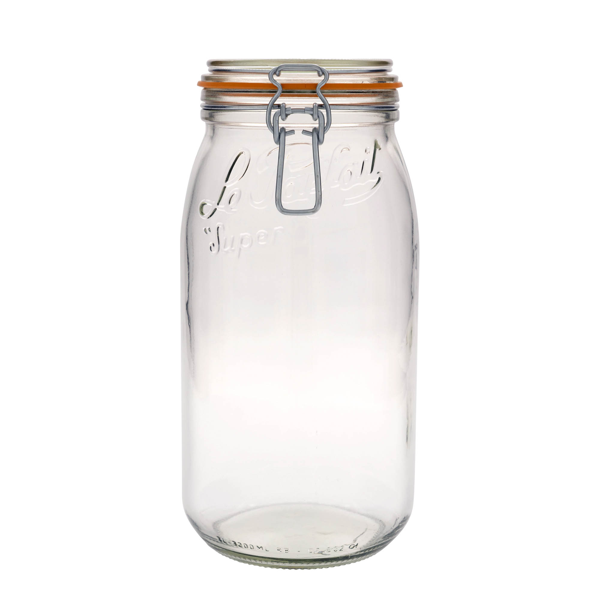3.000 ml Drahtbügelglas 'Le Parfait Super Bocal', Mündung: Drahtbügelverschluss