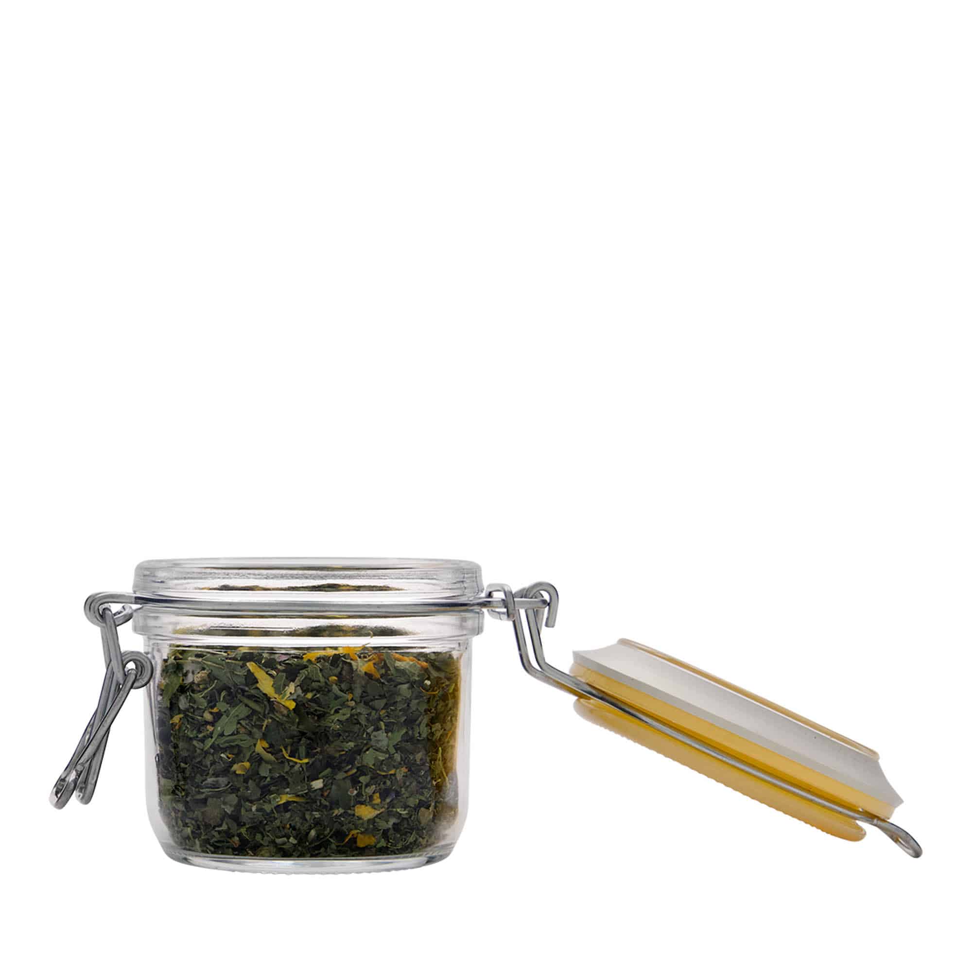 200 ml Drahtbügelglas 'Fido', gelb, Mündung: Drahtbügelverschluss