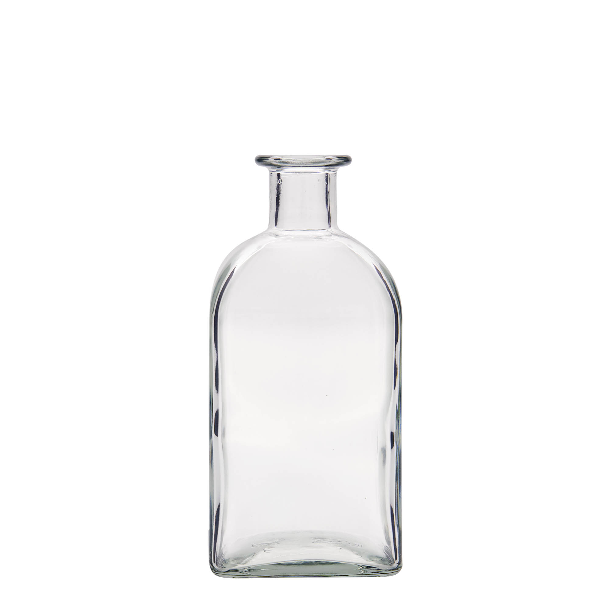 500 ml Glasflasche Apotheker Carré, quadratisch, Mündung: Kork 500 ml Glasflasche Apotheker Carré, quadratisch, Mündung: Kork
