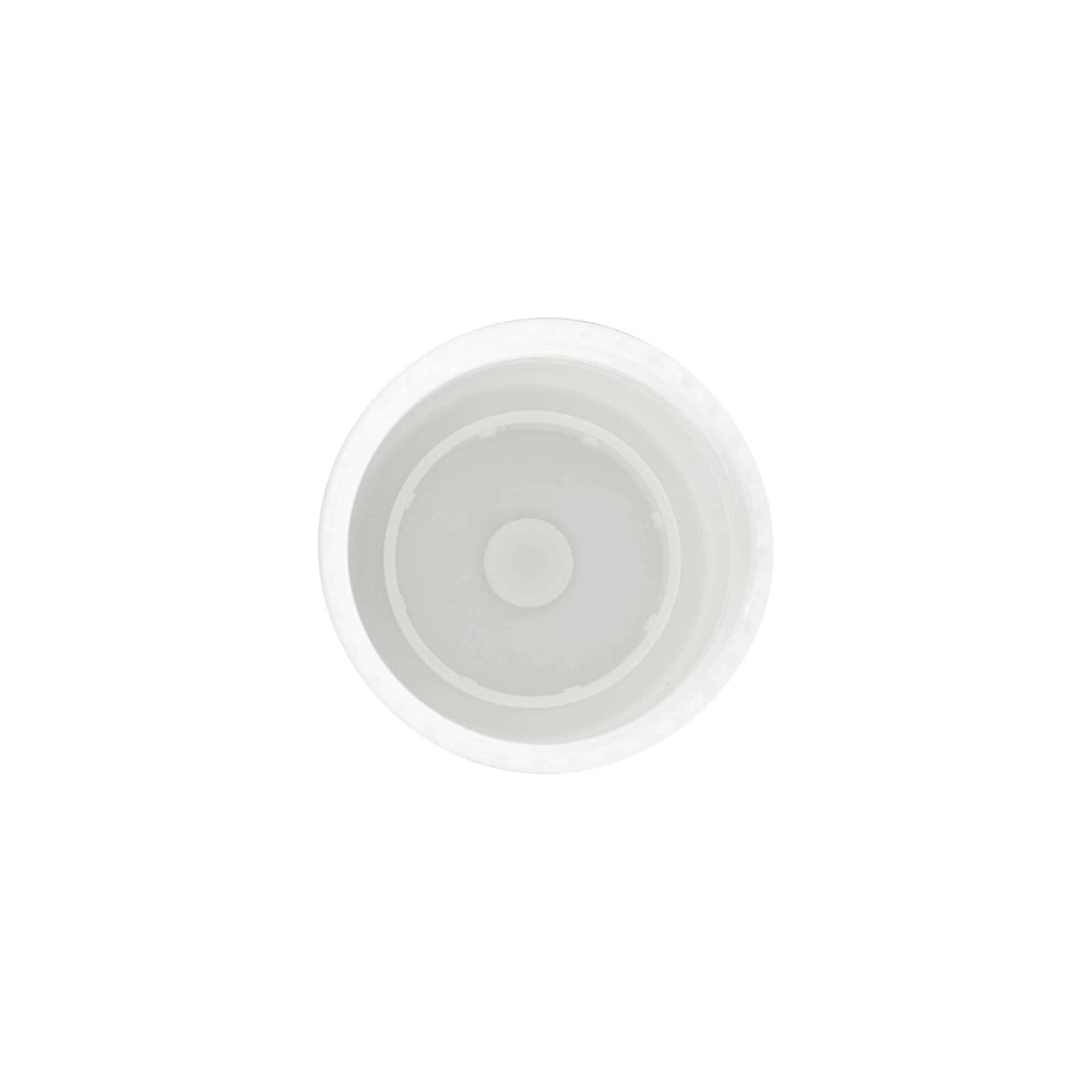 Kappe für 50 ml Roll-On-Flasche, PP-Kunststoff, weiß, für Mündung: Schraubverschluss Kappe für 50 ml Roll-On-Flasche, PP-Kunststoff, weiß, für Mündung: Schraubverschluss