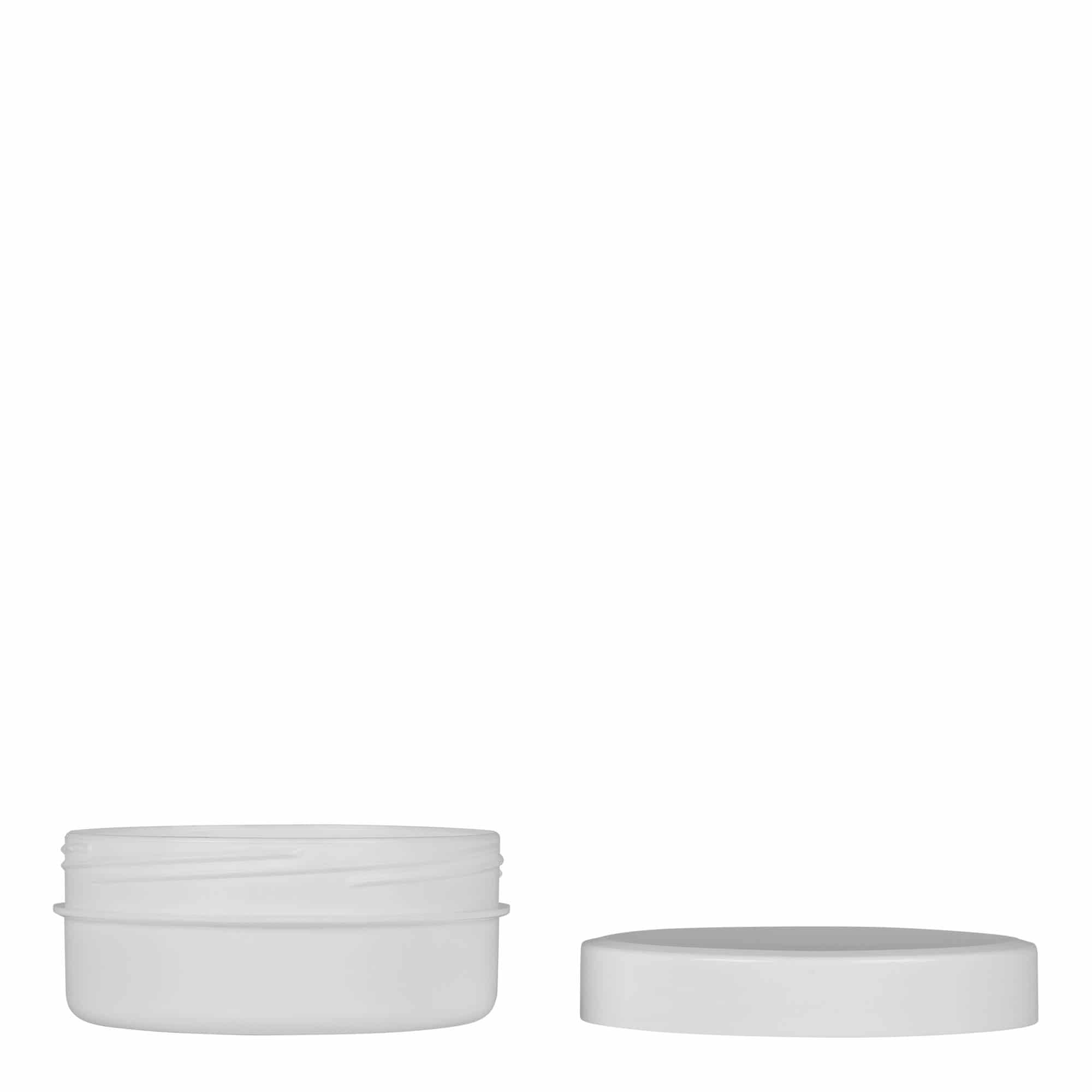125 ml Kunststoffdose «White Line», PP, weiss, Mündung: Schraubverschluss