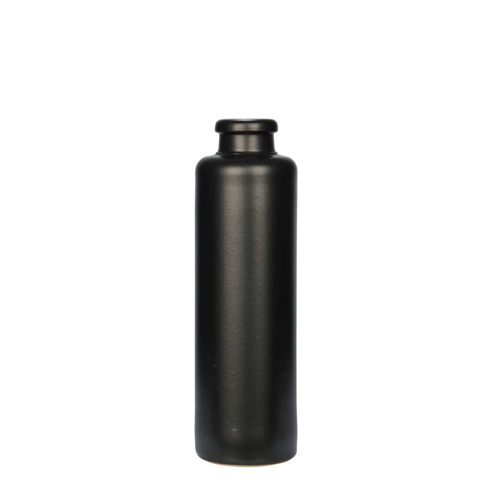 200 ml Tonkrug, Steinzeug, schwarz, Mündung: Kork 200 ml Tonkrug, Steinzeug, schwarz, Mündung: Kork