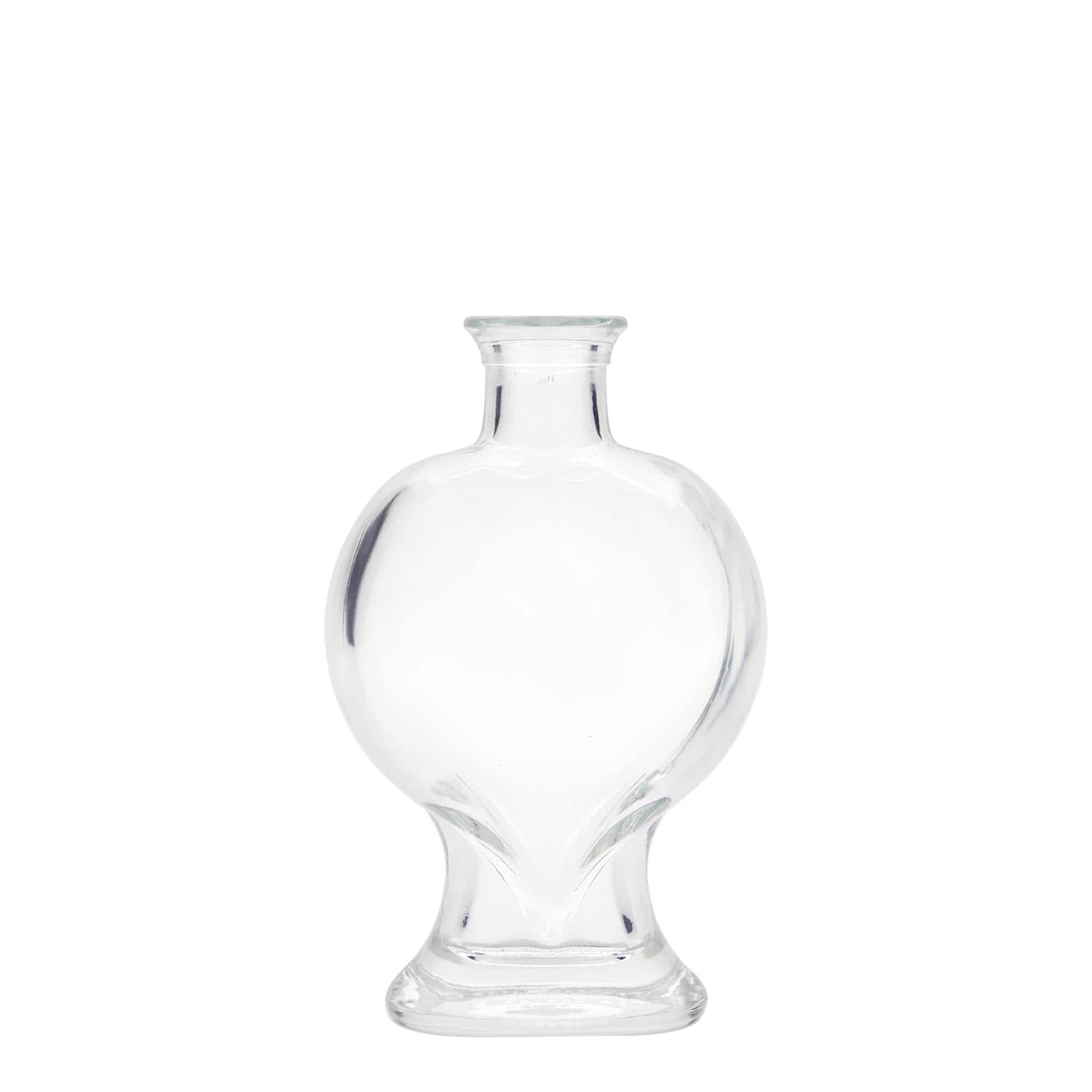 200 ml Glasflasche 'Herz', Mündung: Kork 200 ml Glasflasche 'Herz', Mündung: Kork