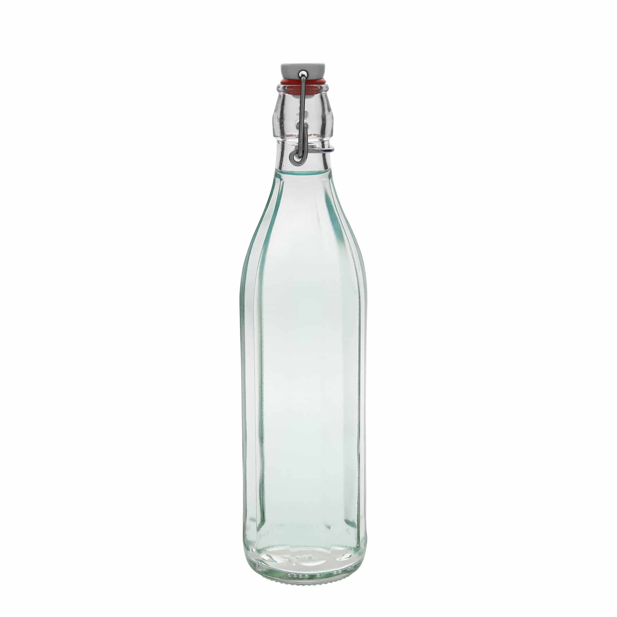 750 ml Glasflasche «Bravo», zehneckig, Mündung: Bügelverschluss