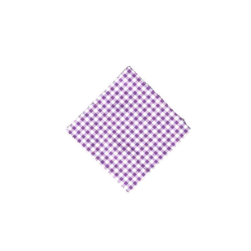 Stoffdeckchen kariert 12x12, quadratisch, Textil, flieder, Mündung: TO38-TO53 Stoffdeckchen kariert 12x12, quadratisch, Textil, flieder, Mündung: TO38-TO53