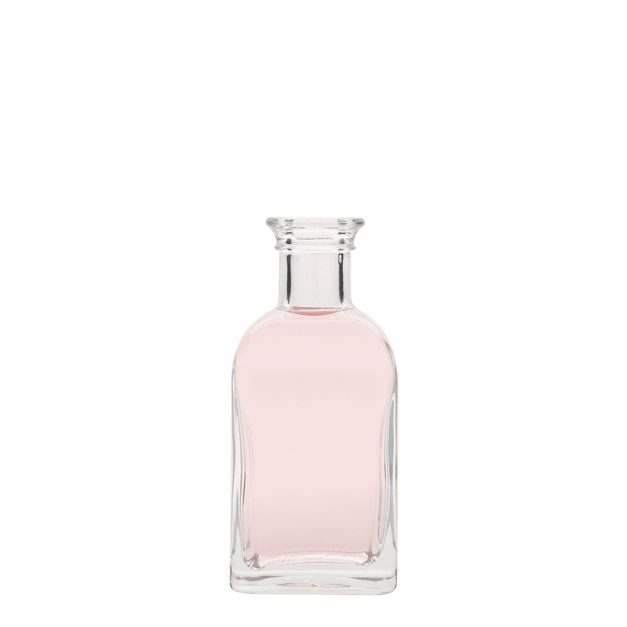 100 ml Glasflasche Apotheker Carré, quadratisch, Mündung: Kork 100 ml Glasflasche Apotheker Carré, quadratisch, Mündung: Kork