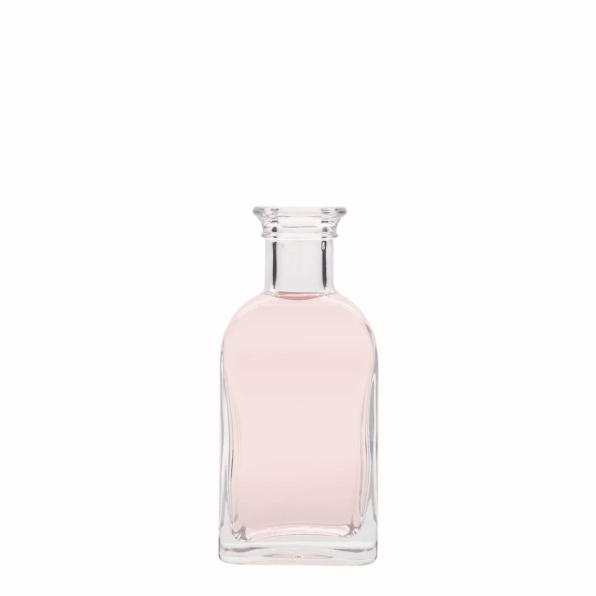 100 ml Glasflasche Apotheker Carré, quadratisch, Mündung: Kork 100 ml Glasflasche Apotheker Carré, quadratisch, Mündung: Kork
