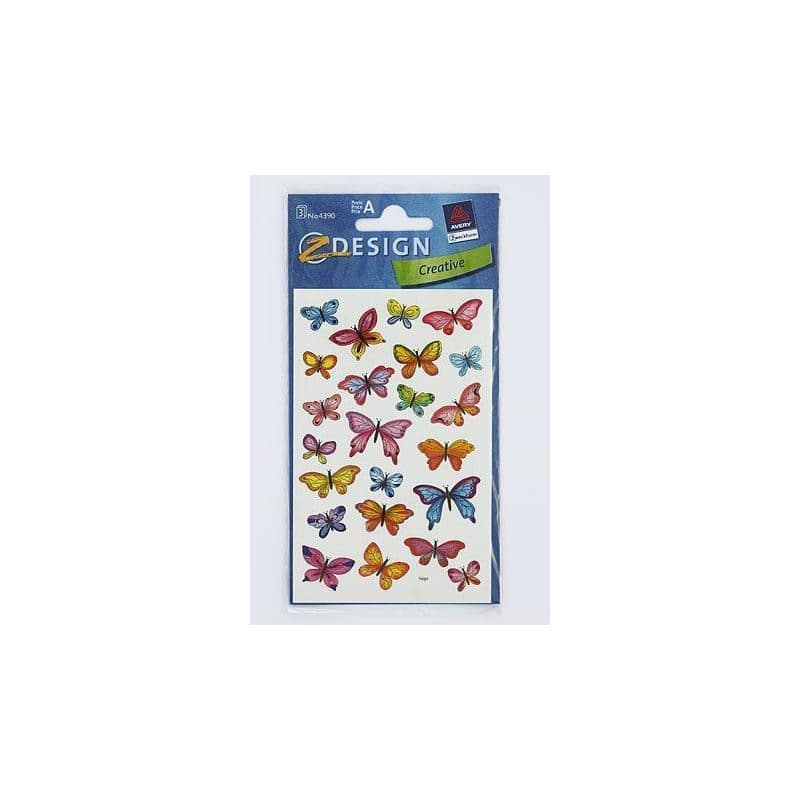 Zweckform Sticker «Kleine Schmetterlinge», Motiv, Papier, mehrfarbig
