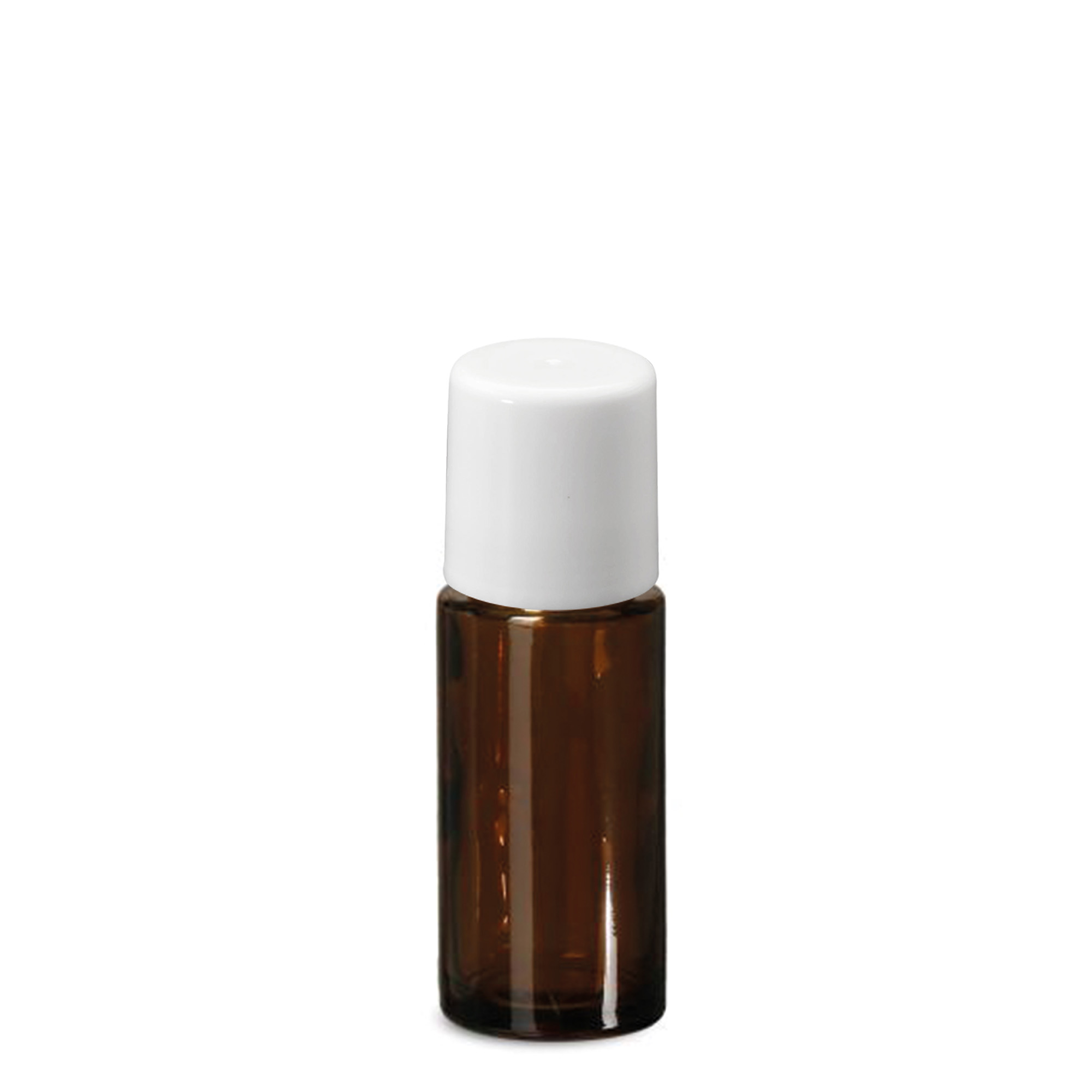 24 Stück Roll-On Flaschen 5 Ml – Braun Glas, Edelstahl Kugel, Schwarz Deckel – Für Öle & Parfums