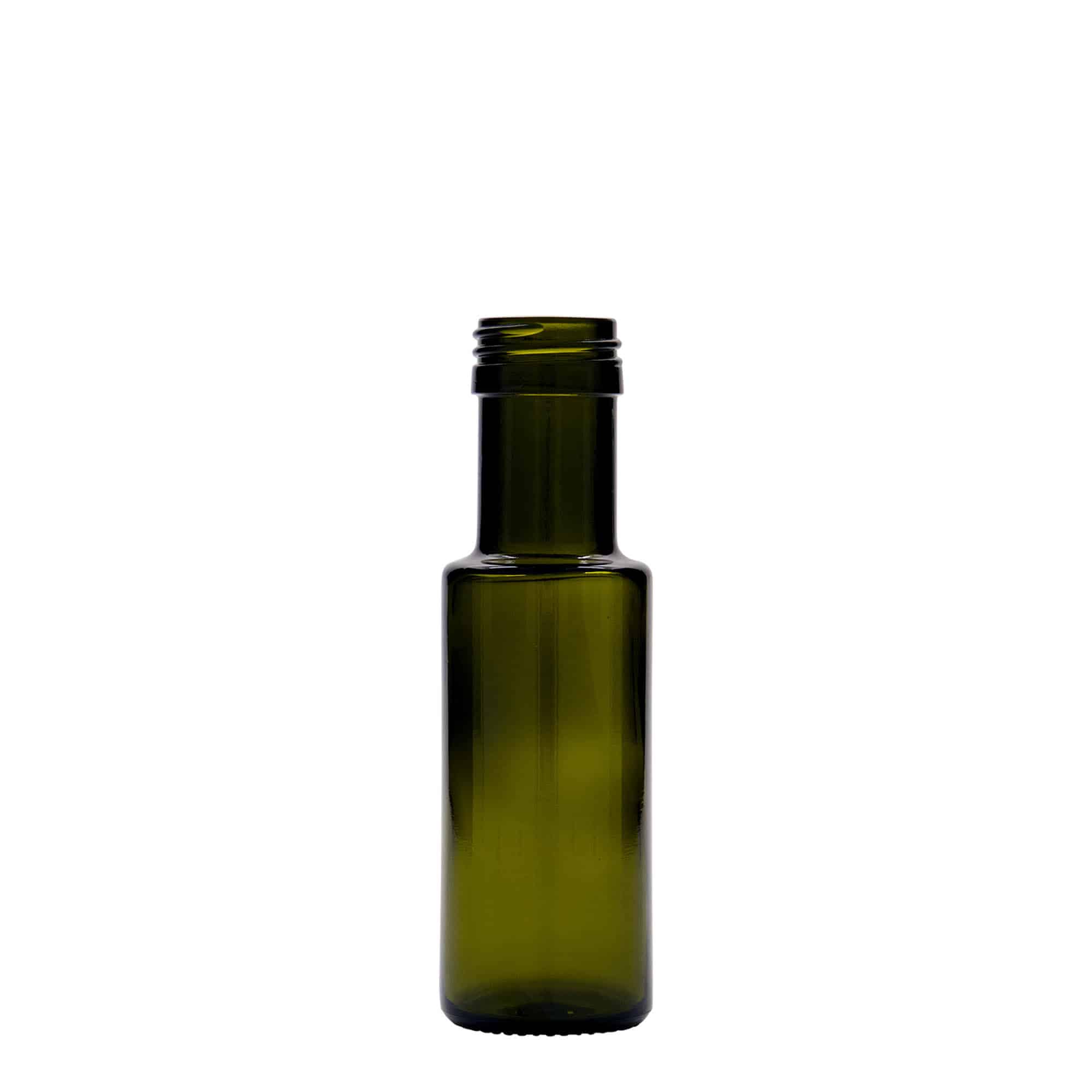 100 ml Glasflasche «Dorica», antikgrün, Mündung: PP 31,5
