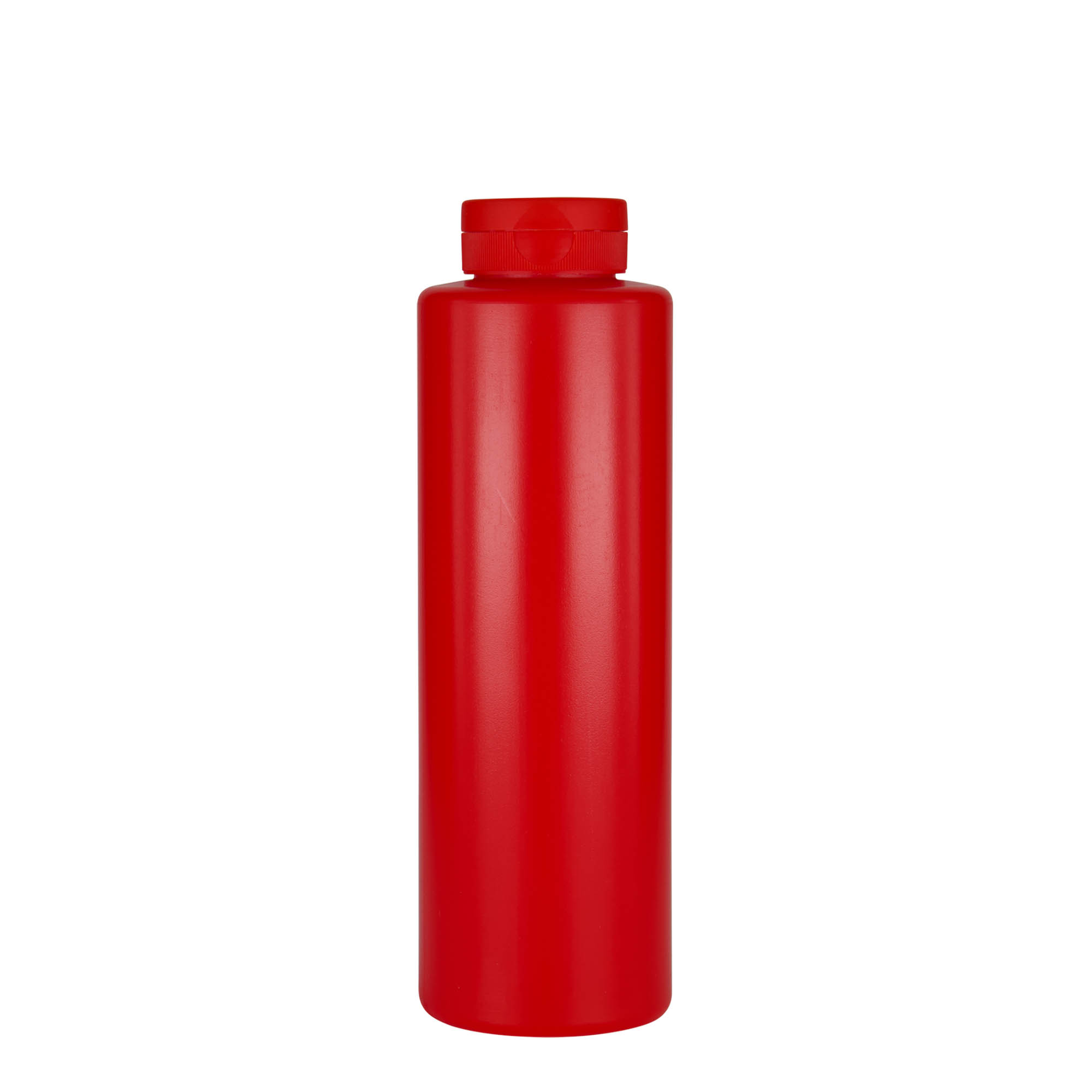 500 ml Sossenflasche, LDPE-Kunststoff, rot, Mündung:  38/400