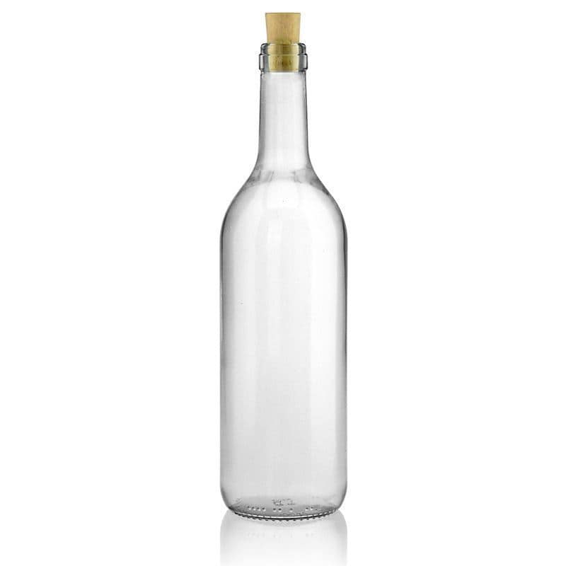 750 ml Glasflasche 'Bordeaux', Mündung: Kork 750 ml Glasflasche 'Bordeaux', Mündung: Kork