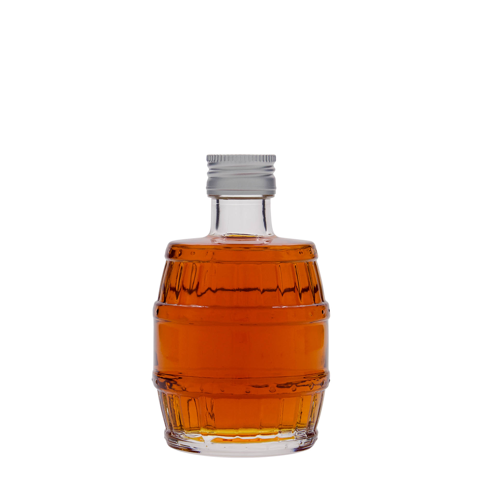 200 ml Glasflasche «Fass», Mündung: PP 28